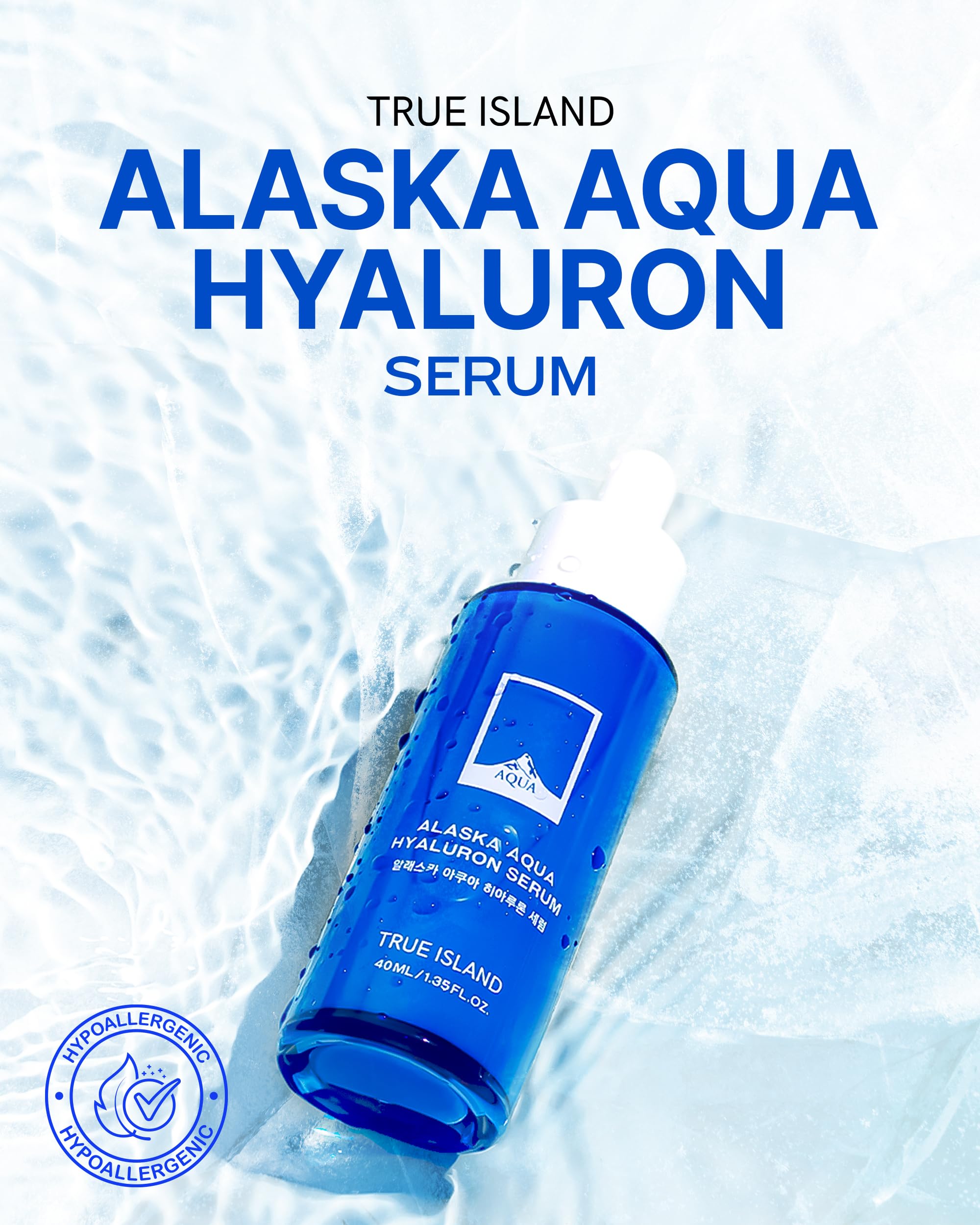 Hydrating Hyaluronic Acid Serum for Face - Moisturizing & Calming with Adenosine - Perfect for Daily Skincare