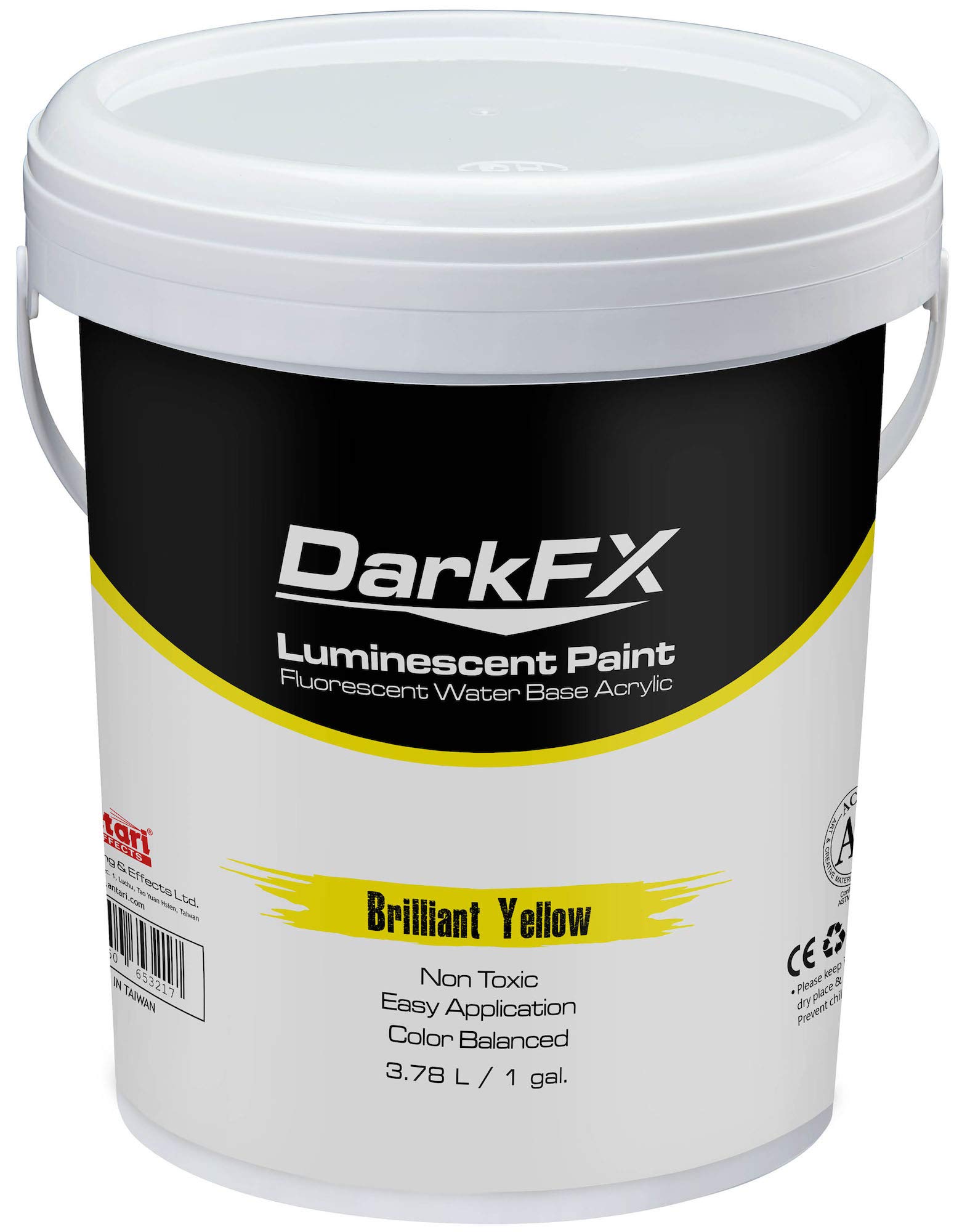 Glow in The Dark UV Paint - Deep Yellow Fluorescent Paint for Blacklight, Parties, DIY Crafts & Nighttime Decorations