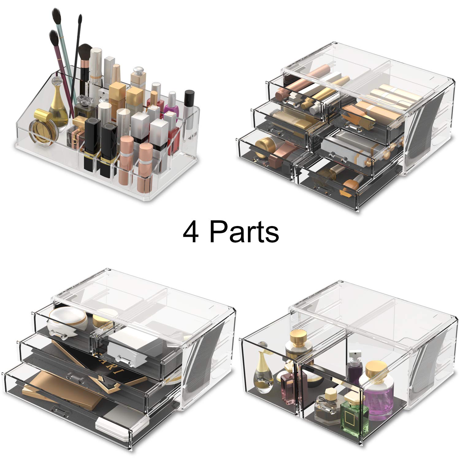 Makeup Organizer & Cosmetic Storage Tray - Perfect for Vanity, Bathroom, and Travel Organization
