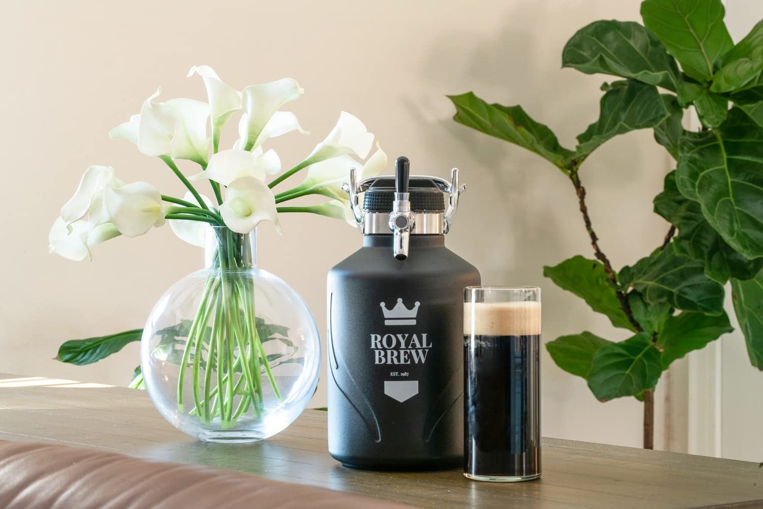 Royal Brew Nitro Cold Brew Coffee Maker Kit System - Premium Home Coffee Brewing Equipment for Rich Smooth Nitro Coffee | Perfect for Office, Cafe & Gift Giving