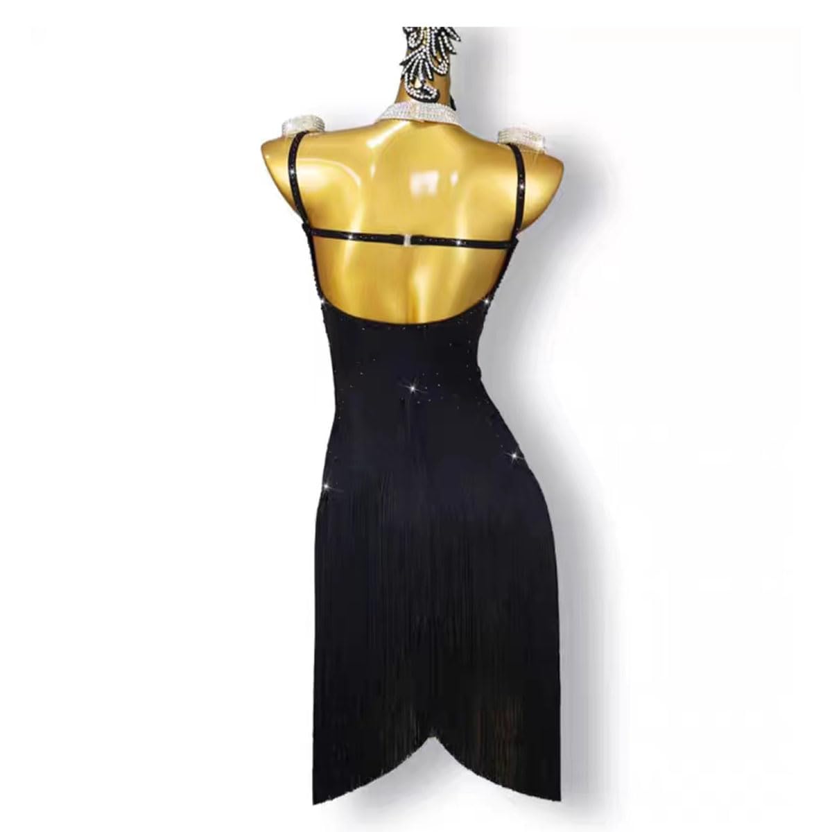 XL Latin Dance Skirt with Fringe - Salsa, Cha Cha, Tango & Foxtrot Performance Costume for Women | Ballroom Dancewear, Professional Dance Skirt for Competitions & Performances