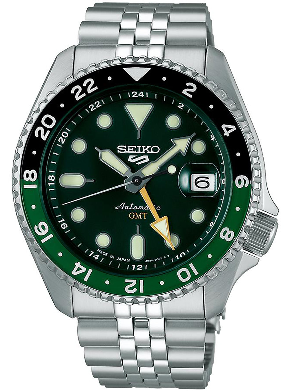 SEIKO 5 Sports Automatic GMT Watch - SKX Series SBSC019 / SSK035 - Made in Japan JDM - Perfect for Travel, Business & Everyday Wear