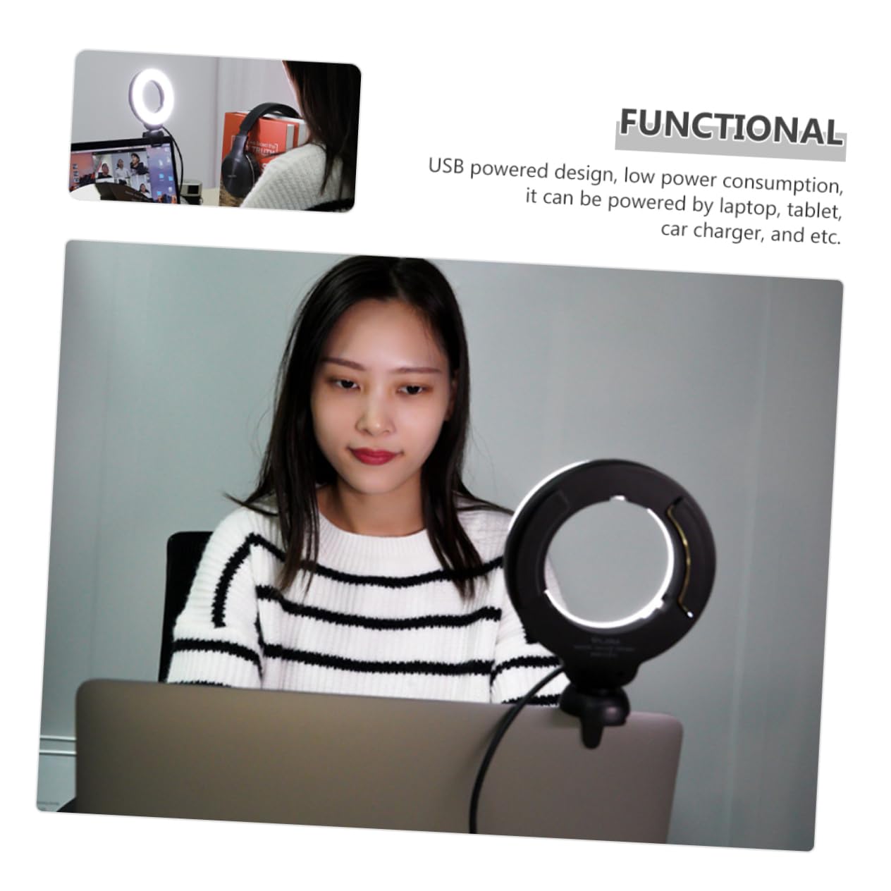 OSALADI Dimmable Selfie Ring Light with Tripod Stand - 10
