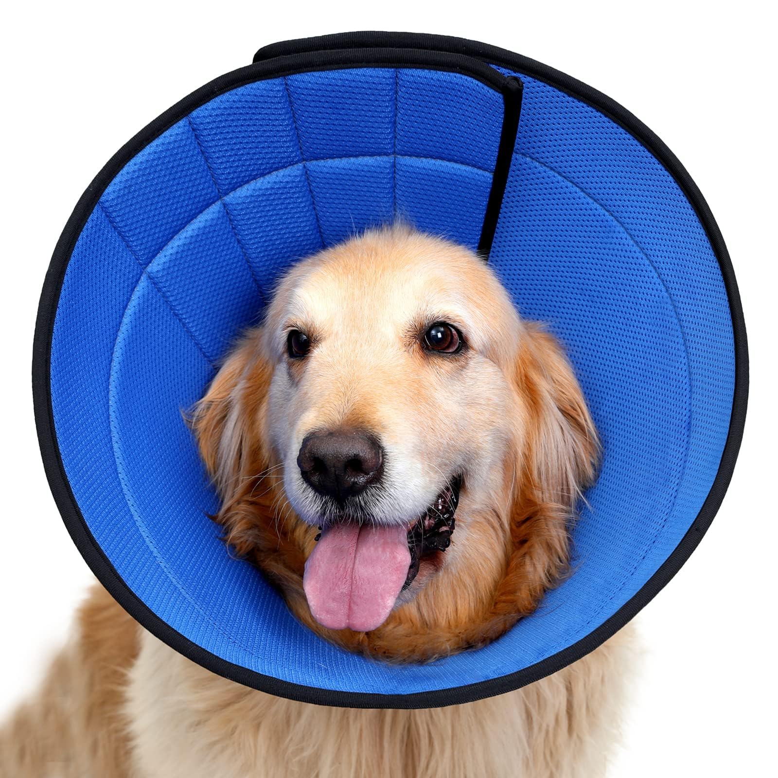 Soft Recovery Cone Collar for Small, Medium & Large Dogs & Cats - Post-Surgery Protective E-Collar to Prevent Licking & Scratching (Adjustable 9.25-10.75