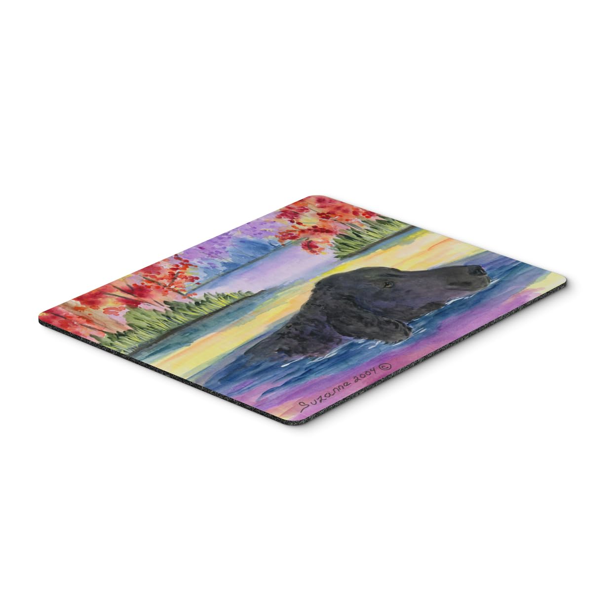 Caroline's Treasures SS8043MP Washable Large Mouse Pad - Curly Coated Retriever Design for Home Office, Gaming & Computer Use | Non-Slip Desk Mat, Hot Pad & Trivet for Laptops & Workspaces