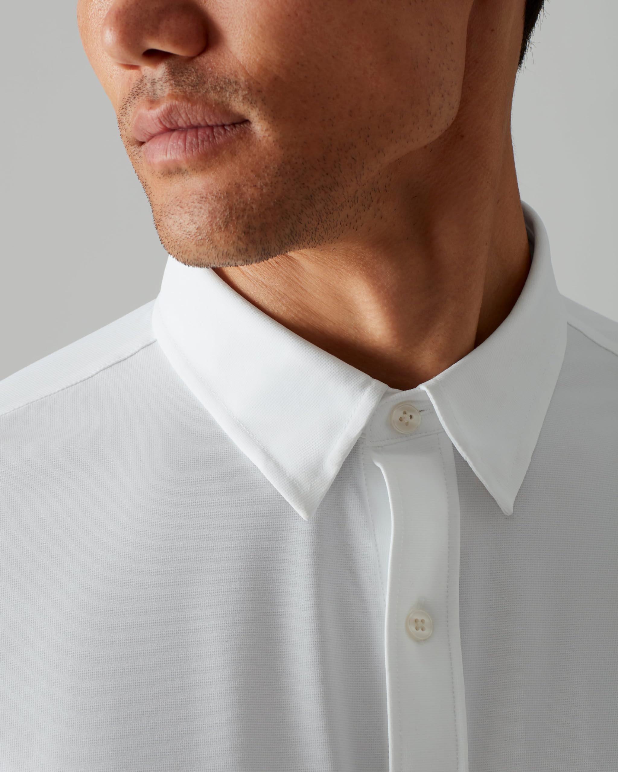 Rhone Men's Commuter Performance Dress Shirt - Wrinkle Resistant Slim Fit Button Down Shirt for Business & Travel - Machine Washable Office & Casual Wear