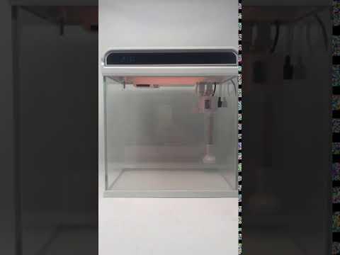 Ultra Clear Glass Nano LED Light Fish Tank 12L Black - Perfect for Home, Office, or Classroom Aquarium Setup