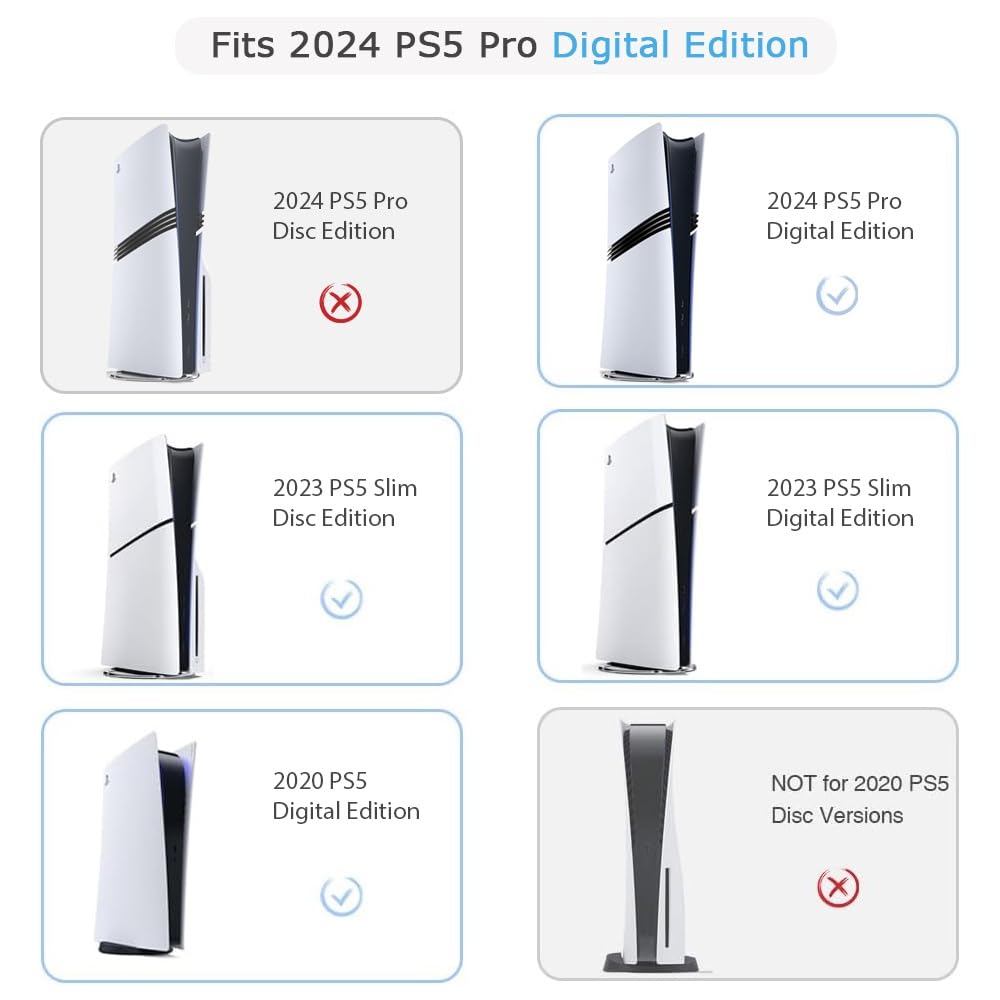 Premium Aluminum PS5 Slim/PS5 Under-Table Mount Bracket - No Drilling Required - Compatible with PlayStation 5 Disc & Digital Edition (Black) - Perfect for Gaming Setups & Small Spaces