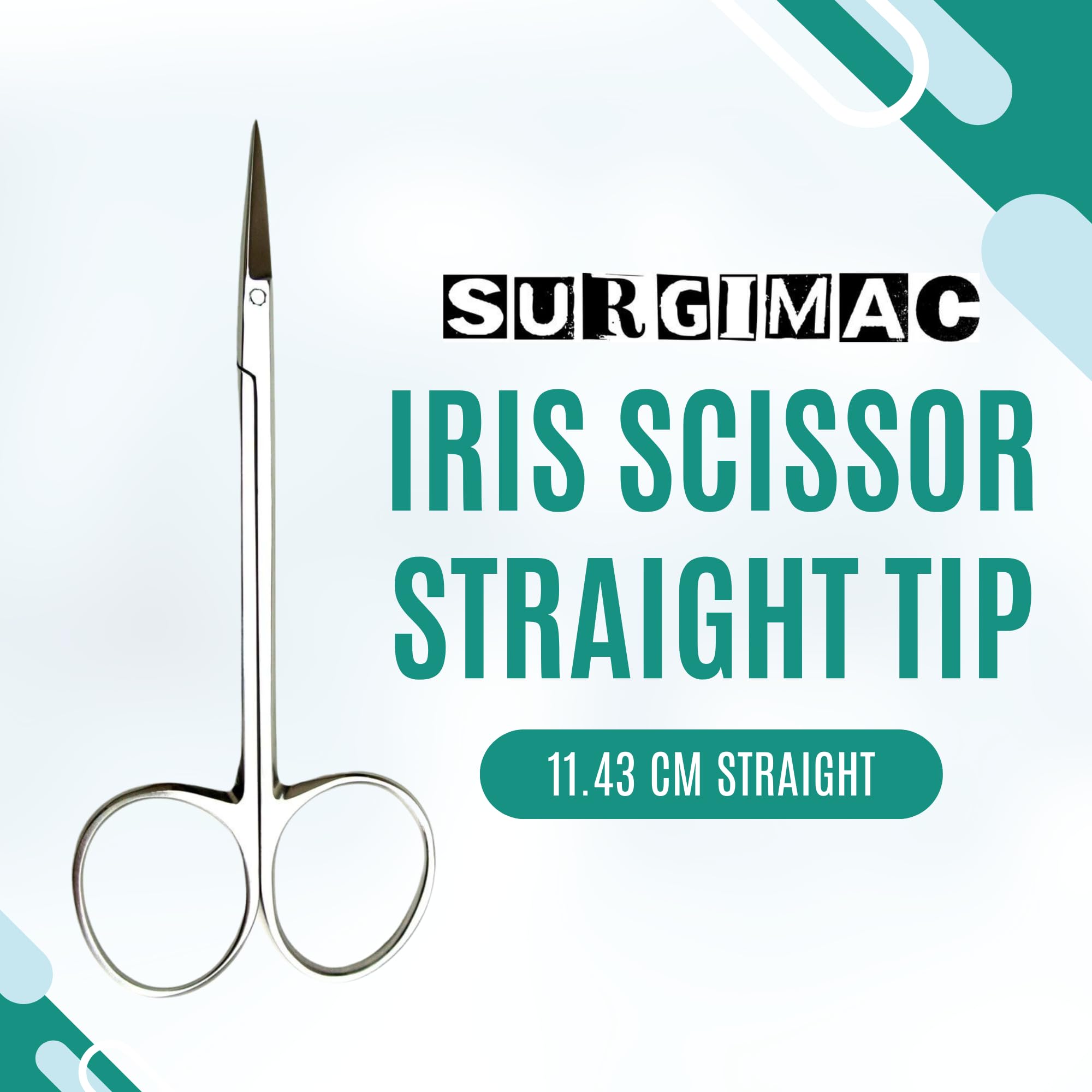 **Premium Iris Scissors - Straight Tip Sharp Dissection Scissors for Precision Cutting - Non-Slip Grip Surgical & Dental Instruments - Ideal for Medical, Crafting & Detailed Work**    **使用场景:** Perfect for ophthalmology, dentistry, crafting, embroidery, and detailed precision cutting tasks.