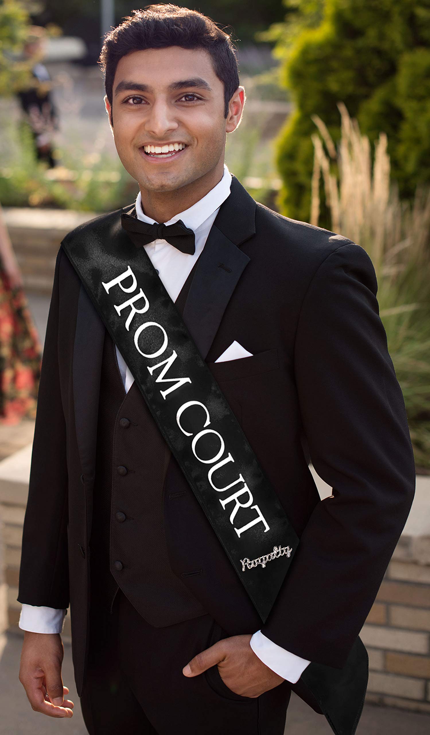 Prom Sash Set for Graduation & Homecoming - 2 Elegant Sashes & 2 Sparkling Royalty Pins - Perfect for Prom Queens, Pageants & Special Events