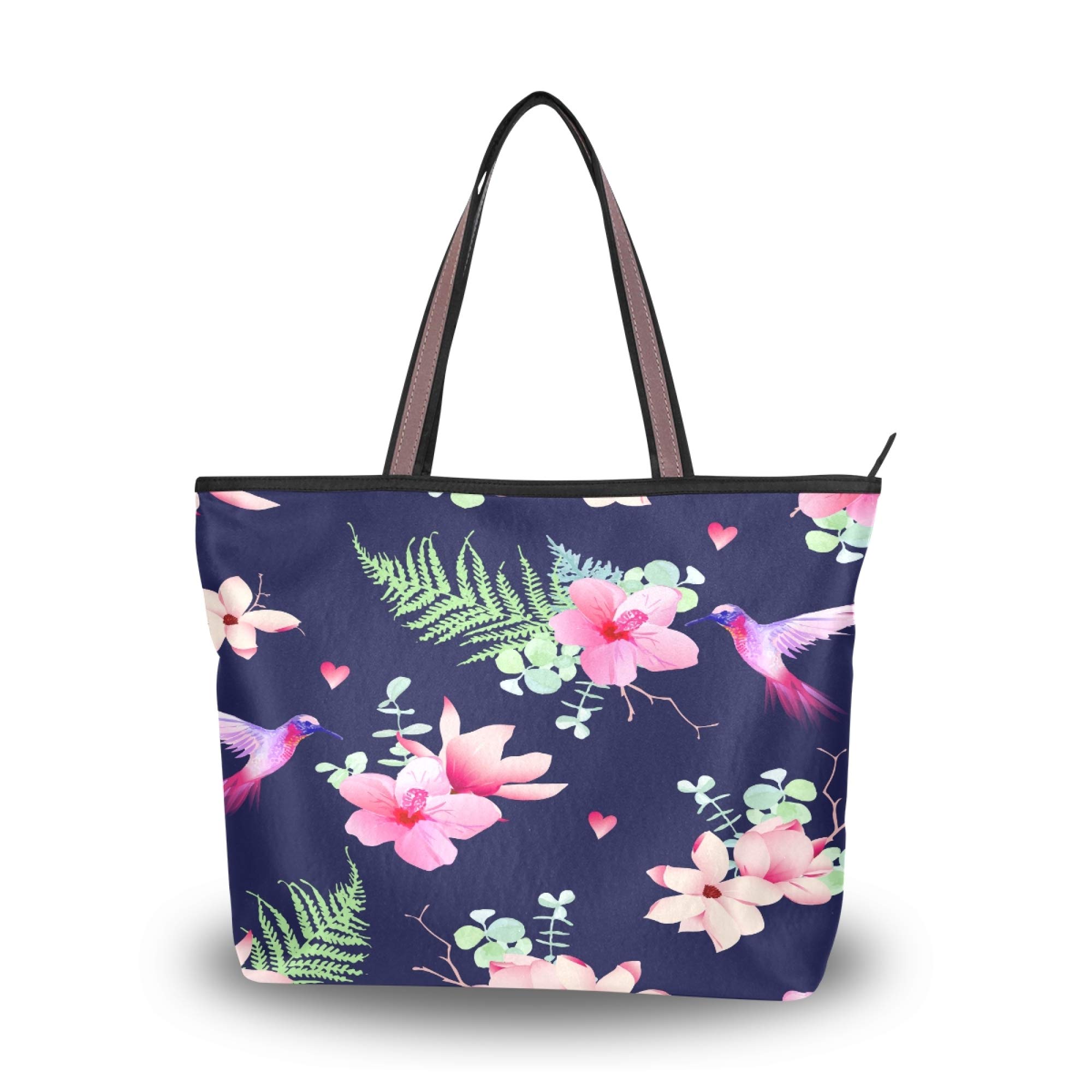 Stylish Hummingbird Floral Tote Bag - Women's Fashion Shoulder Handbag for Daily Use, Work, and Travel | Perfect Gift for Women and Girls