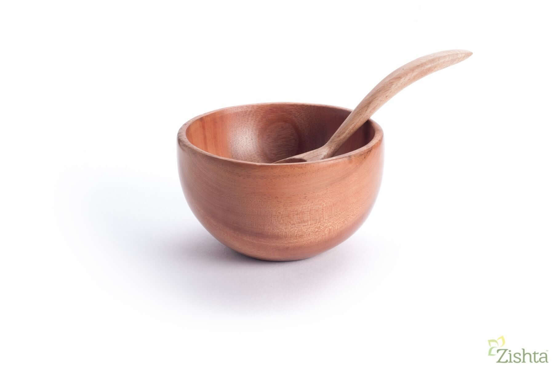 Organic Neem Wood Soup Bowl Set of 2 - Eco-Friendly Handcrafted Wooden Bowls for Healthy Eating | Perfect for Soups, Salads, Cereals & Buddha Bowls