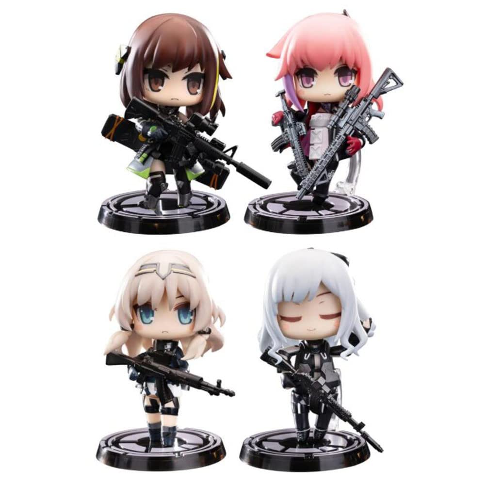 Girls Frontline Anime Action Figure PVC Model Doll - 10.5cm Collectible Toy Set (4pcs) - Perfect for Desk Decoration, Anime Lover Gifts & Gaming Room Display
