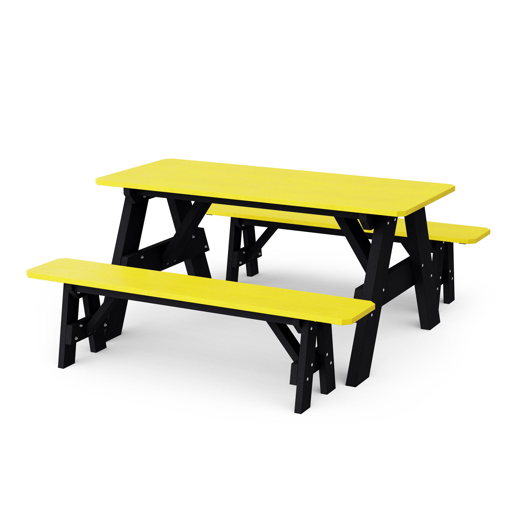 Heritage 72-Inch Outdoor Picnic Table with Detachable Benches - Perfect for Backyard BBQs, Camping & Family Gatherings