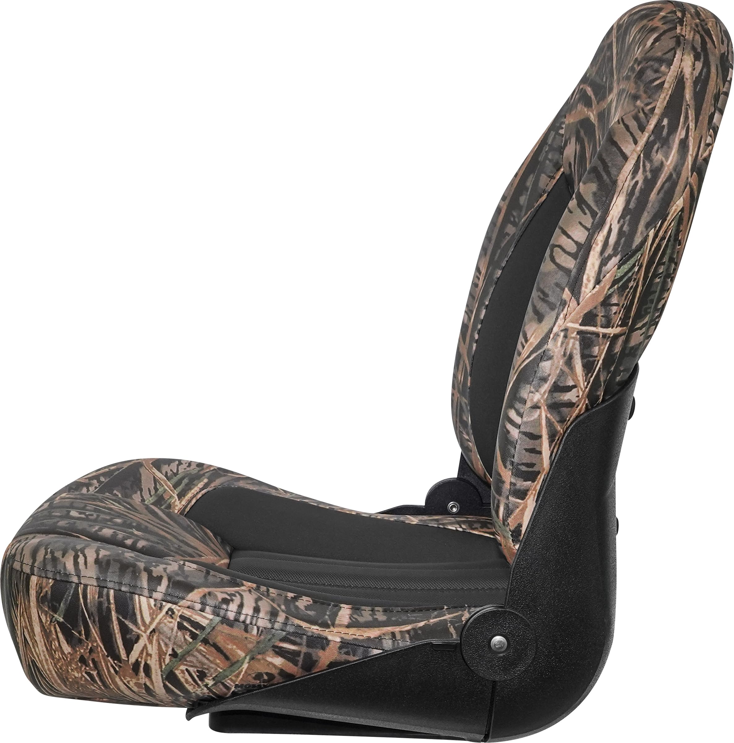 Tempress ProBax Orthopedic Folding High Back Boat Seat - Mossy Oak Shadow Grass/Black/Carbon - Ergonomic Support for Fishing & Boating Comfort
