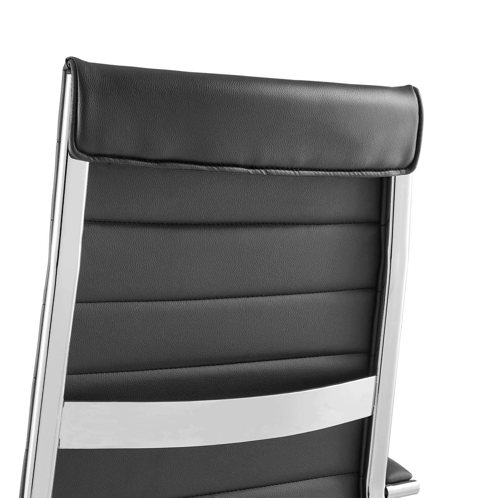 Modway Jive Ribbed High Back Executive Swivel Office Chair with Arms - Ergonomic Black Desk Chair for Home & Office Workspace, Conference Room, Gaming Setup