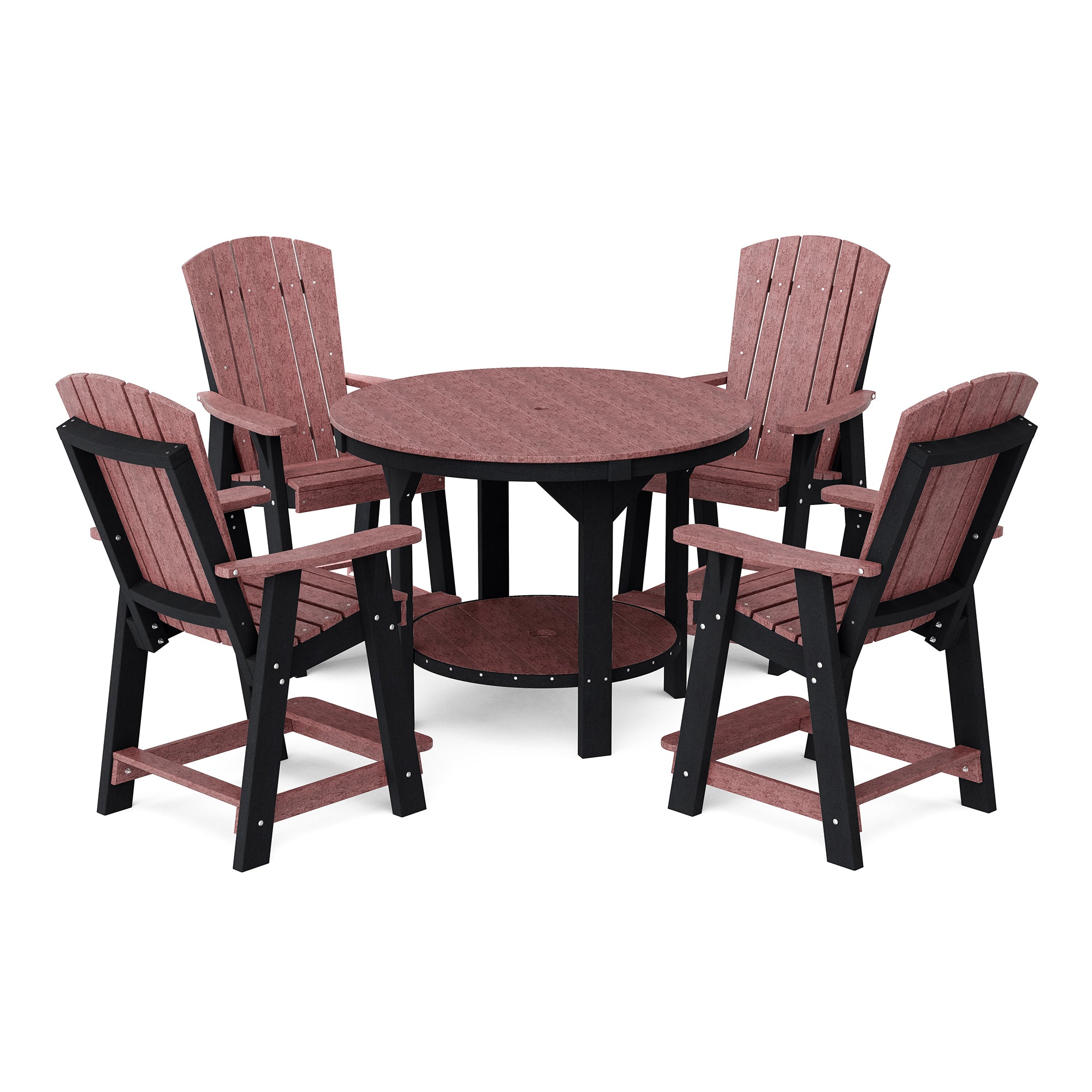 Heritage 5-Piece 48-Inch Pub Counter Height Dining Set - Perfect for Kitchen Islands, Breakfast Bars & Small Space Entertaining