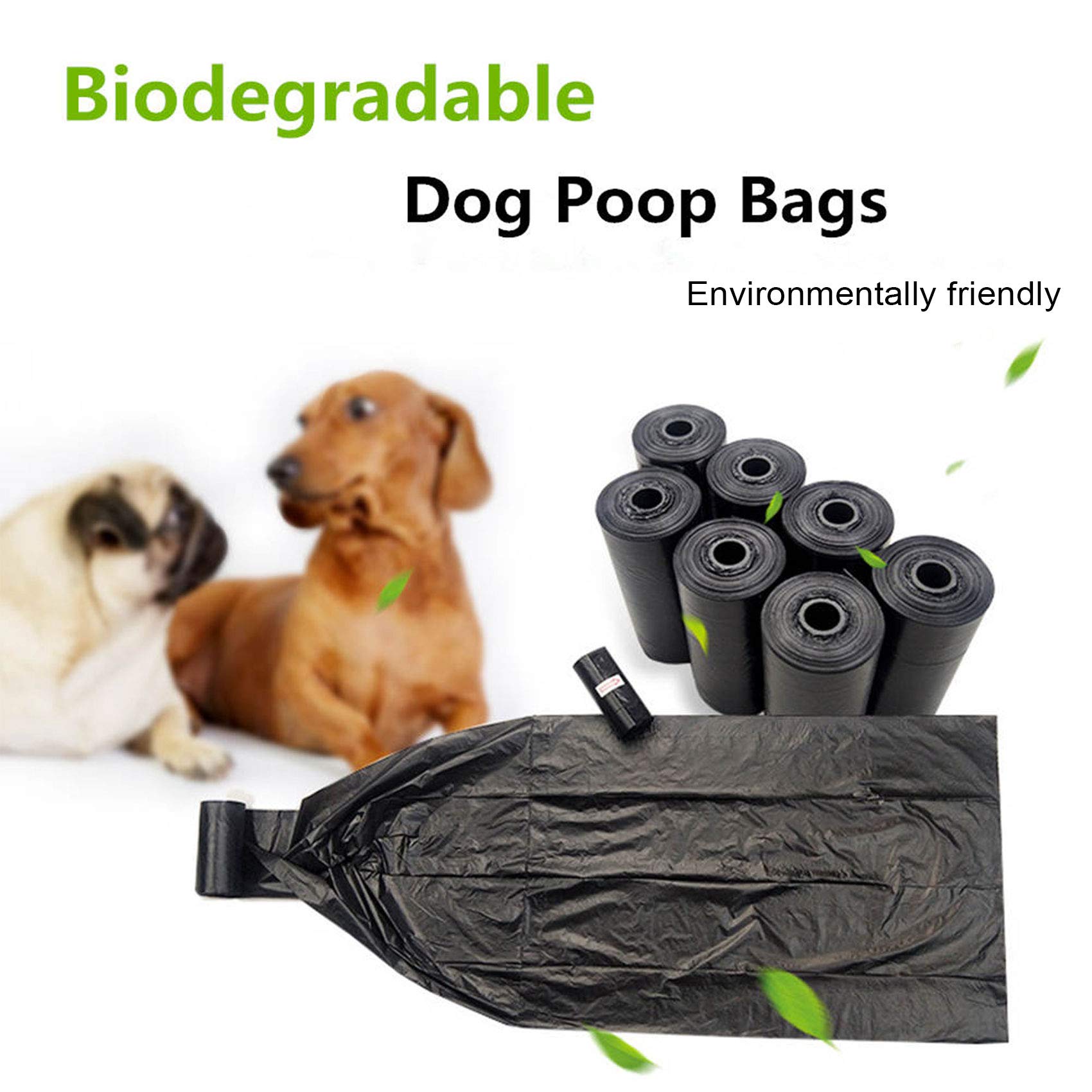 Premium Dog Poop Bags - 750 Count Pet Waste Bags with Dispenser & Leash Clip (50 Rolls, Black) | Biodegradable, Extra Thick & Scented for Easy Cleanup | Perfect for Walks, Parks & Travel with Your Dog