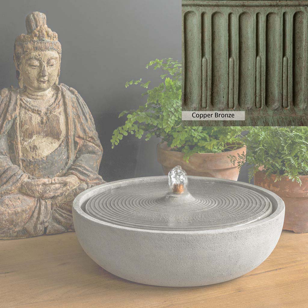 Campania International Ripple Fountain - Outdoor Garden Water Feature for Patio, Yard, and Landscape Decor | Relaxing Water Sounds for Backyard Oasis