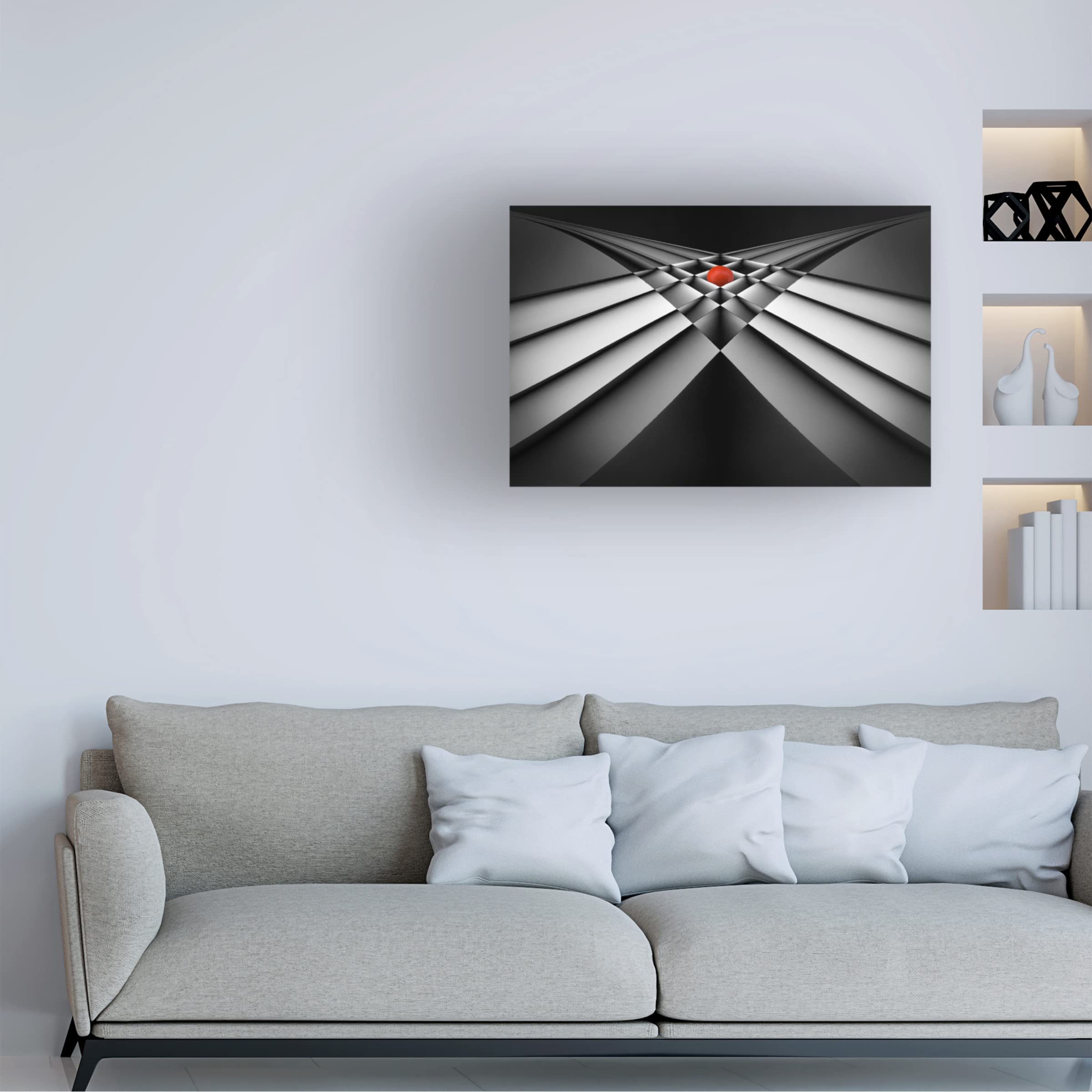 Jacqueline Hammer 'Paper Boxes' Canvas Wall Art Print - Modern Abstract Home Decor for Living Room, Bedroom & Office