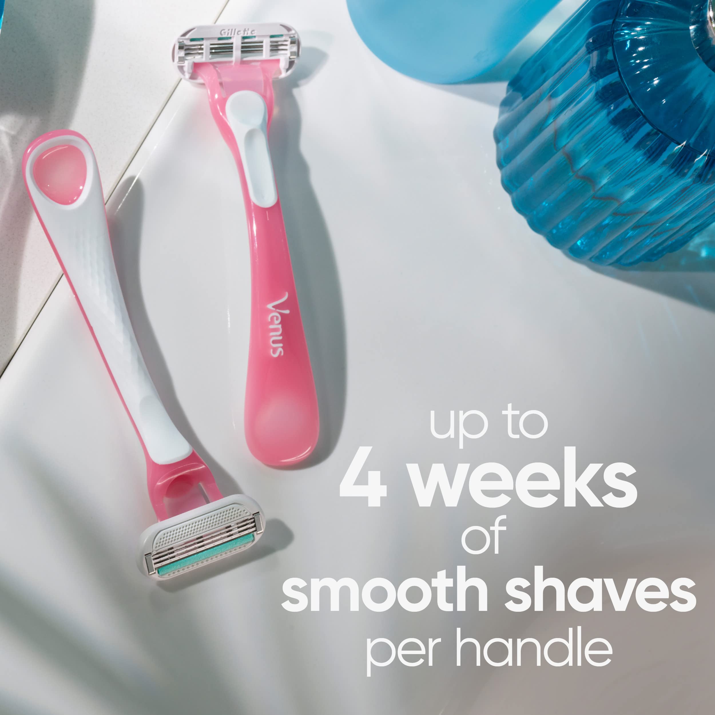 Gillette Venus Sensitive Women's Disposable Razors 3 Pack - Ultra Smooth Shave for Sensitive Skin | Perfect for Travel, Gym & Everyday Use