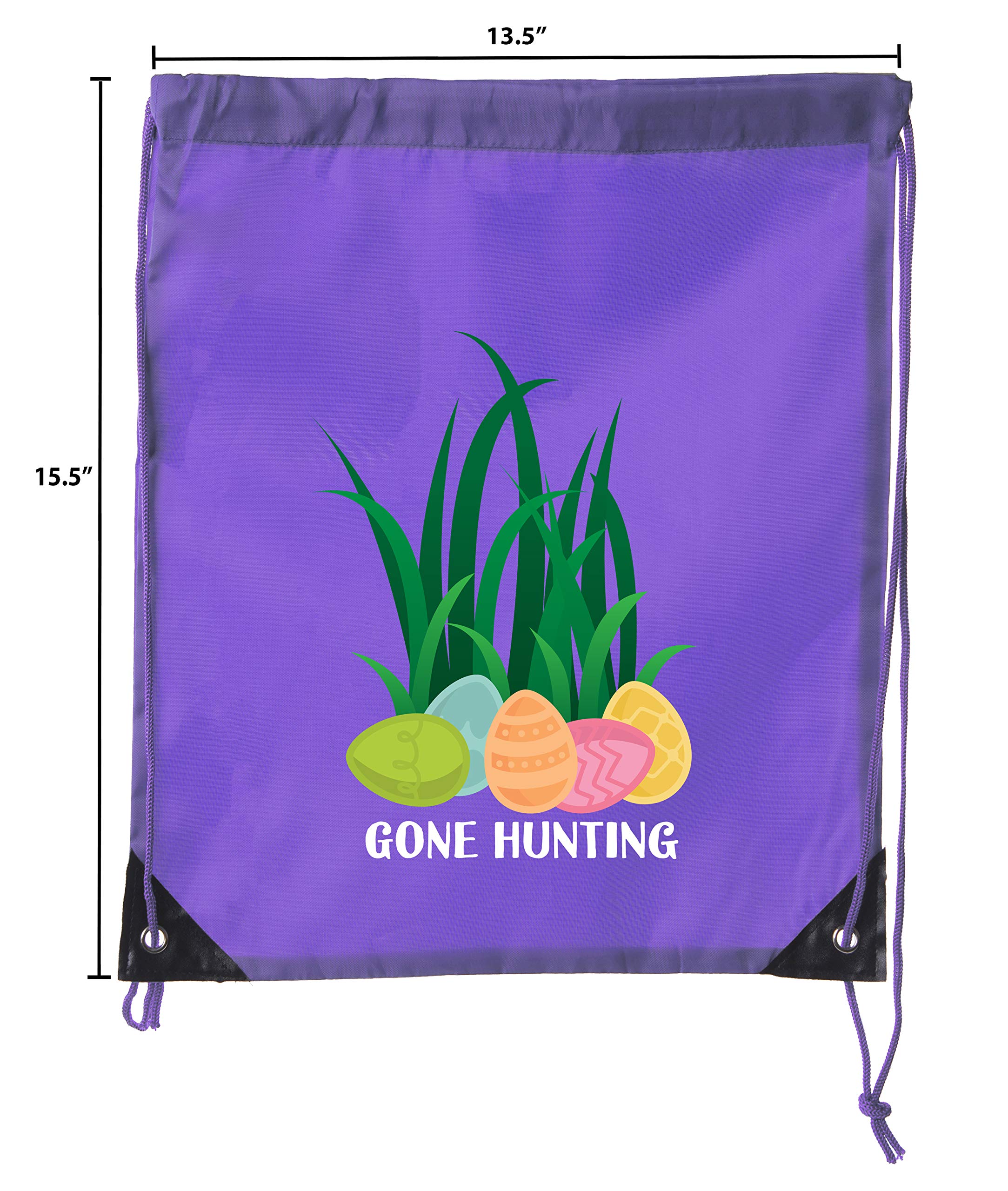 Easter Basket Bags Bulk - Drawstring Backpacks for Easter Party Favors & Goody Bags - Perfect for Easter Egg Hunts, School Events & Holiday Gift Giving