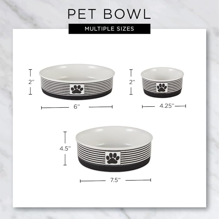**Non-Slip Ceramic Pet Bowls for Food & Water – Bone Dry Design, Less Messy Feeding – Microwave & Dishwasher Safe Small Set (4.25x2 Inches) – Peace Paw, 2 Count – Perfect for Cats & Dogs at Home or Travel**