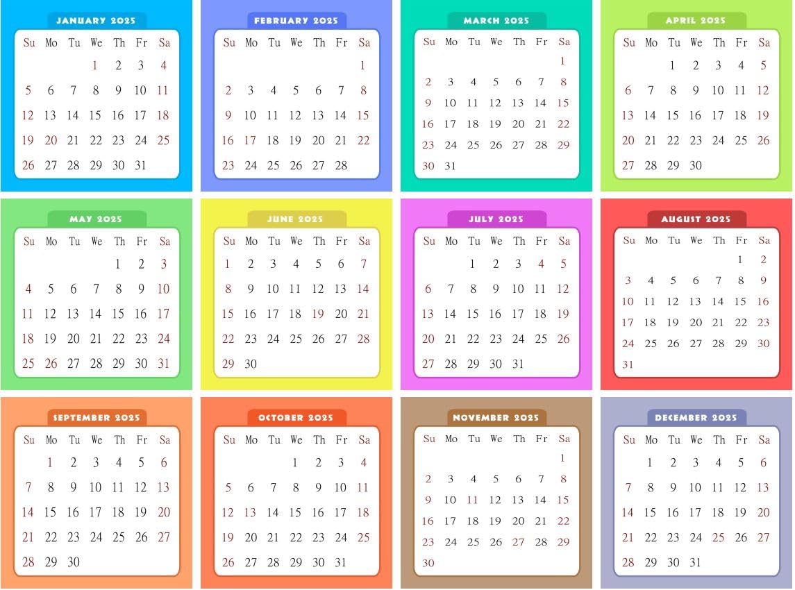 2025 CD-Style Desk Calendar - 12 Month Planner with CD Case Stand | Office Decor, Christmas Gift Idea | Perfect for Home, Office & School Organization (Edition #07)