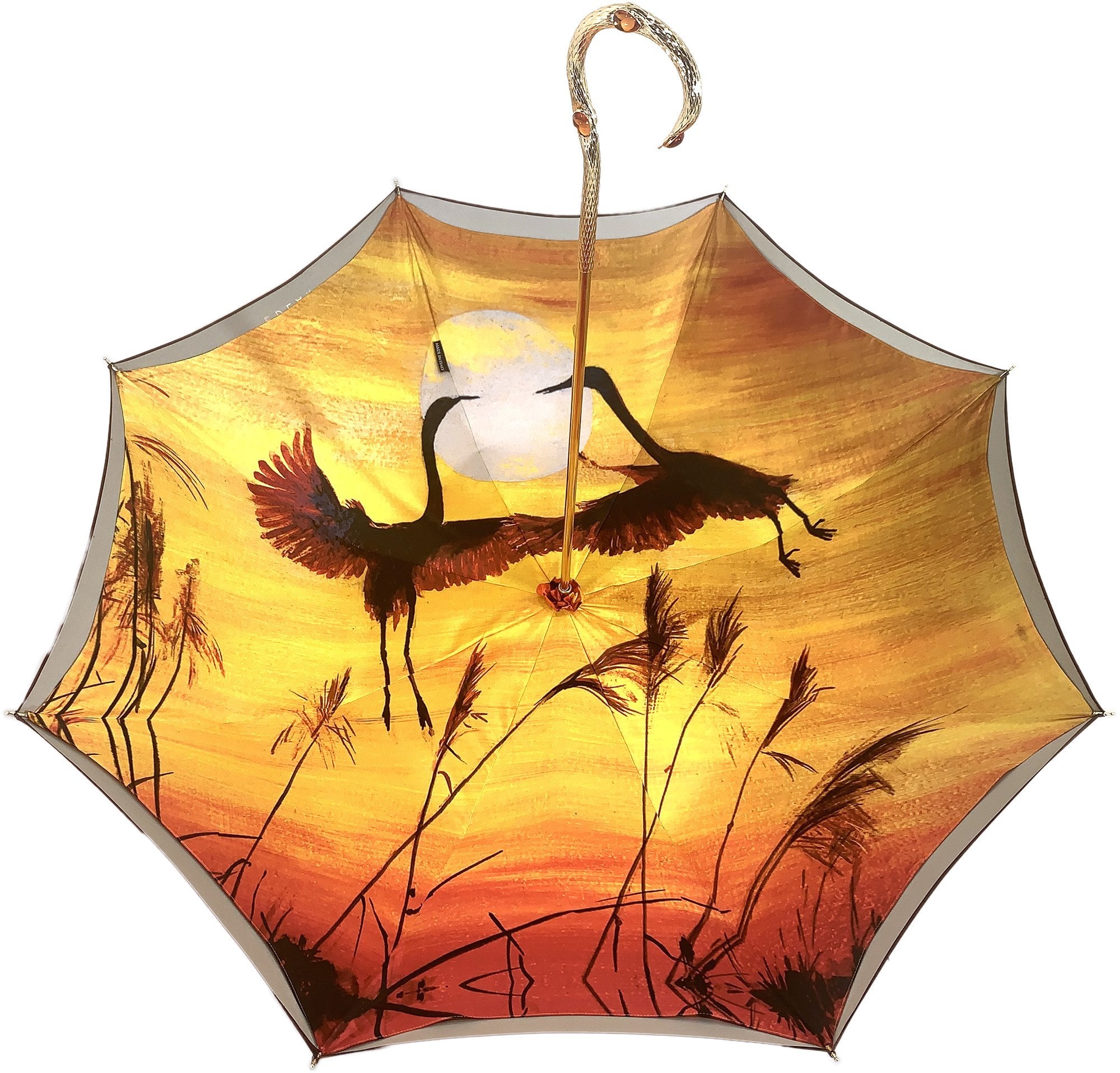 il Marchesato Herons In Flight Umbrella - Premium Windproof Travel Umbrella with Elegant Heron Design | Perfect for Rainy Days, Outdoor Adventures & Fashion Accessory