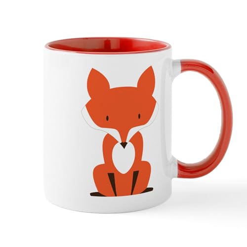 White/Red Inside - Fox Mugs