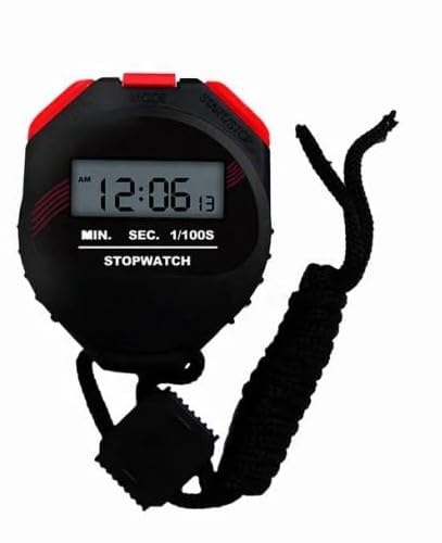 PIA INTERNATIONAL® Sports Stopwatch - Multi-Functional Digital Timer with Alarm, 0.01s Precision, Compass & Date Display - Perfect for Running, Workouts, Training & Classroom Learning - Large Screen with Wrist Strap