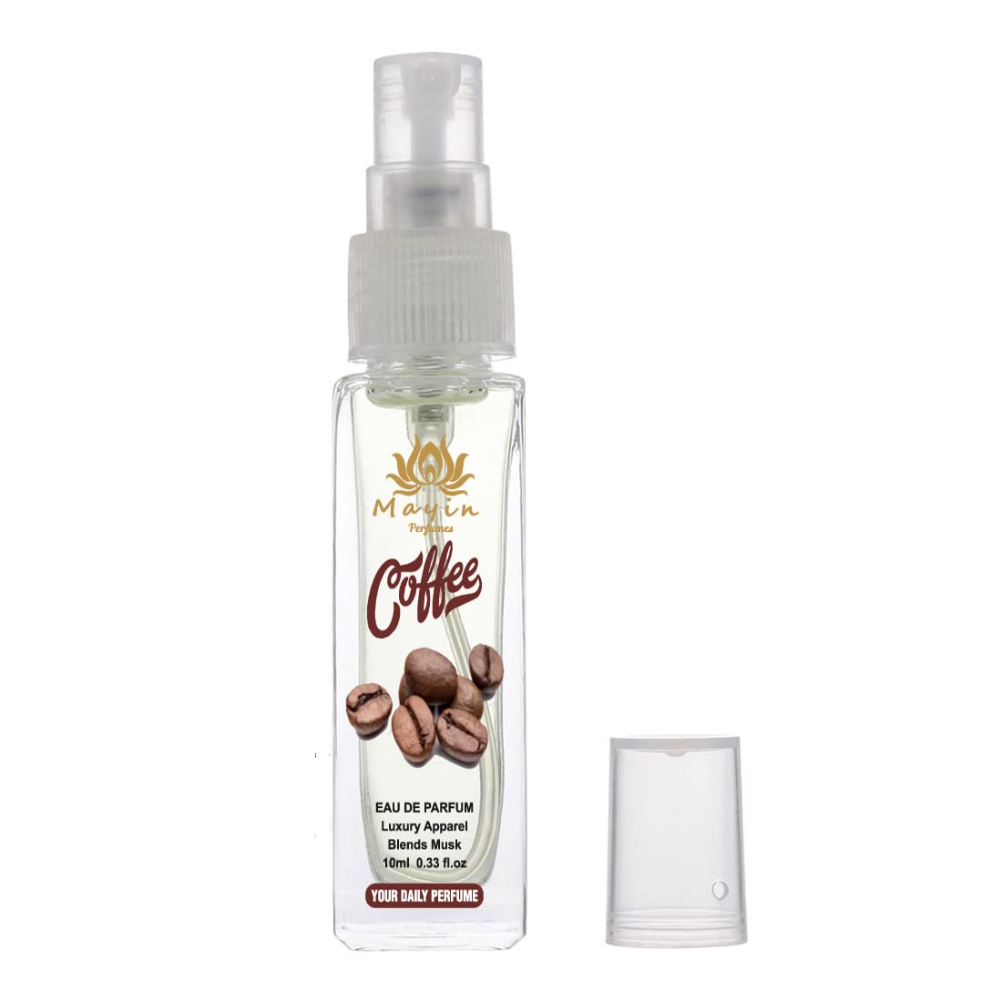 Mayin Coffee Eau De Parfum - Unisex Fragrance Spray for Men & Women | 10ml Travel Size Pocket Perfume | Perfect for Daily Wear, Office & Date Nights