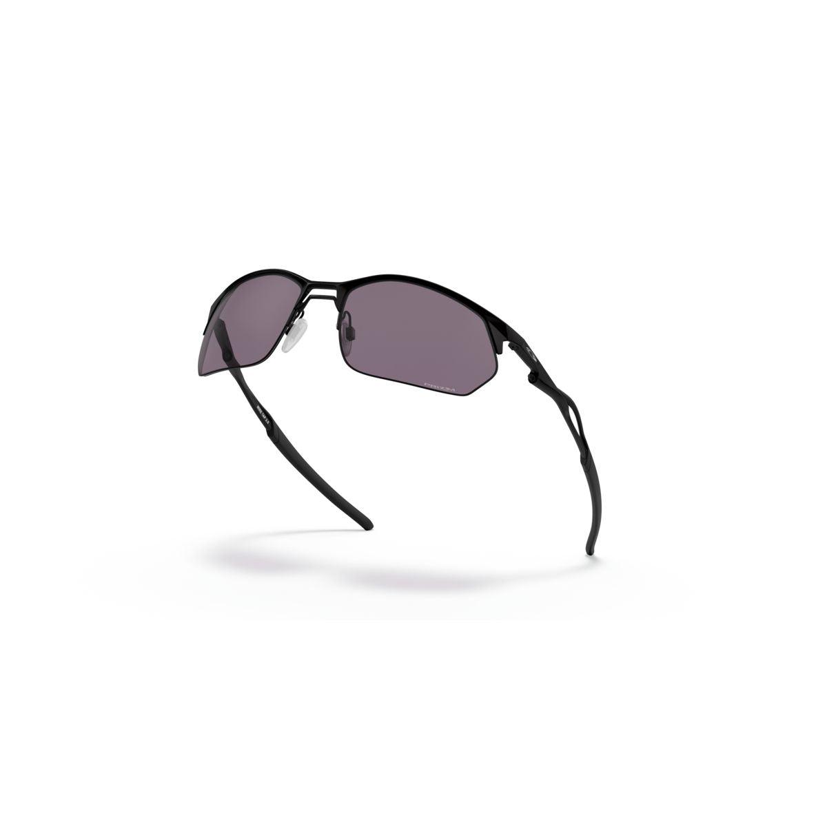 Oakley Wire Tap 2.0 Sunglasses - Satin Black Frame with Prizm Grey Lenses (Model 0OO4145-414501) - UV Protection for Running, Cycling & Outdoor Sports