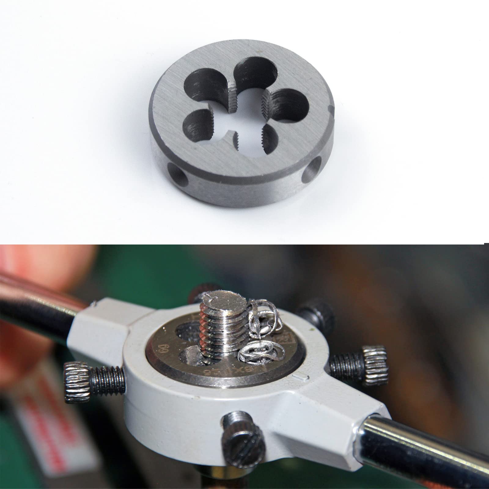 M64 x 4.0mm Right Hand Metric Round Threading Die - High Precision Machine Thread Cutting Tool for Metalworking, Plumbing, and DIY Projects