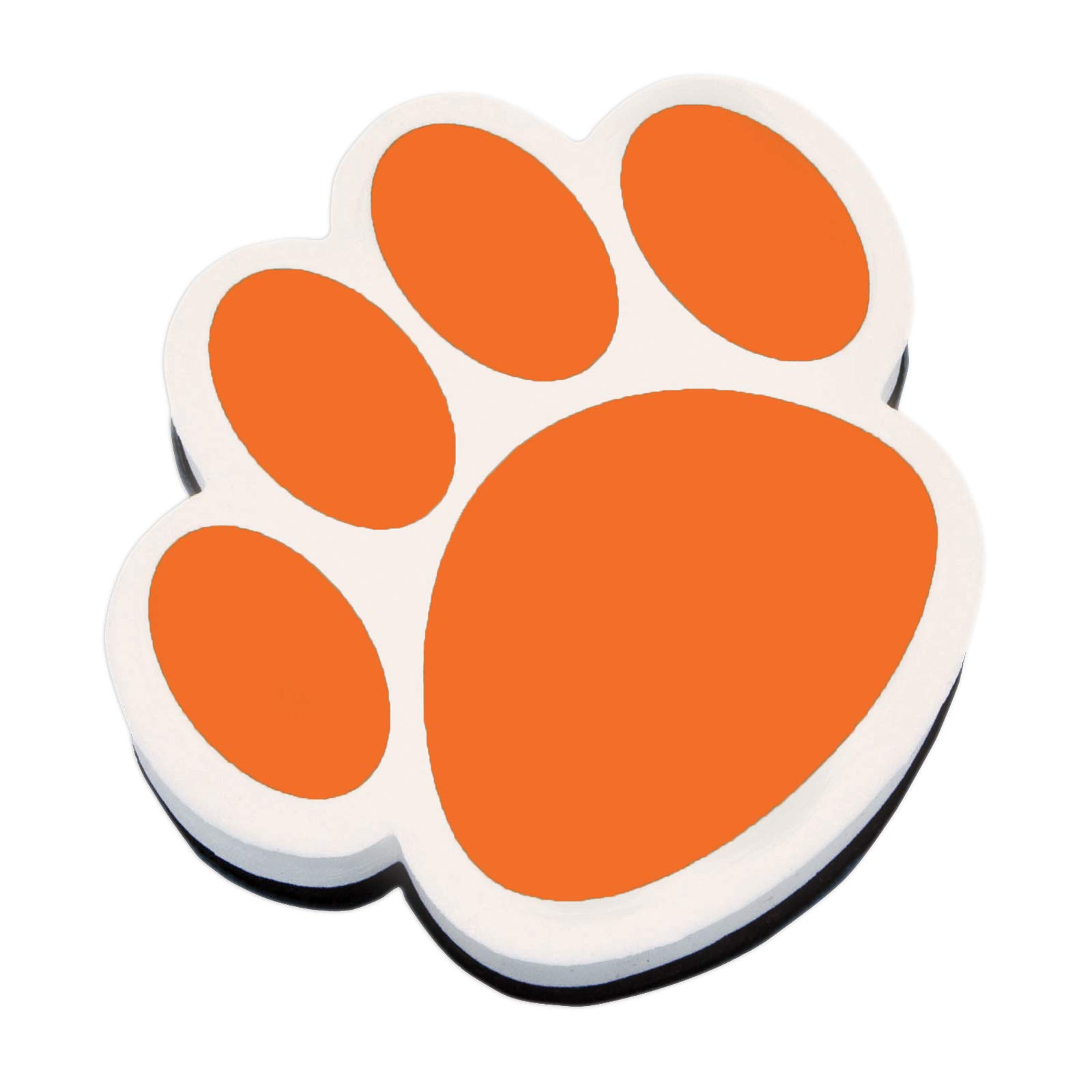 Ashley Productions Paw Magnetic Whiteboard Eraser - Orange Pet Design for Kids Classroom, Office & Home Use - Fun Learning Tool for Teachers & Students