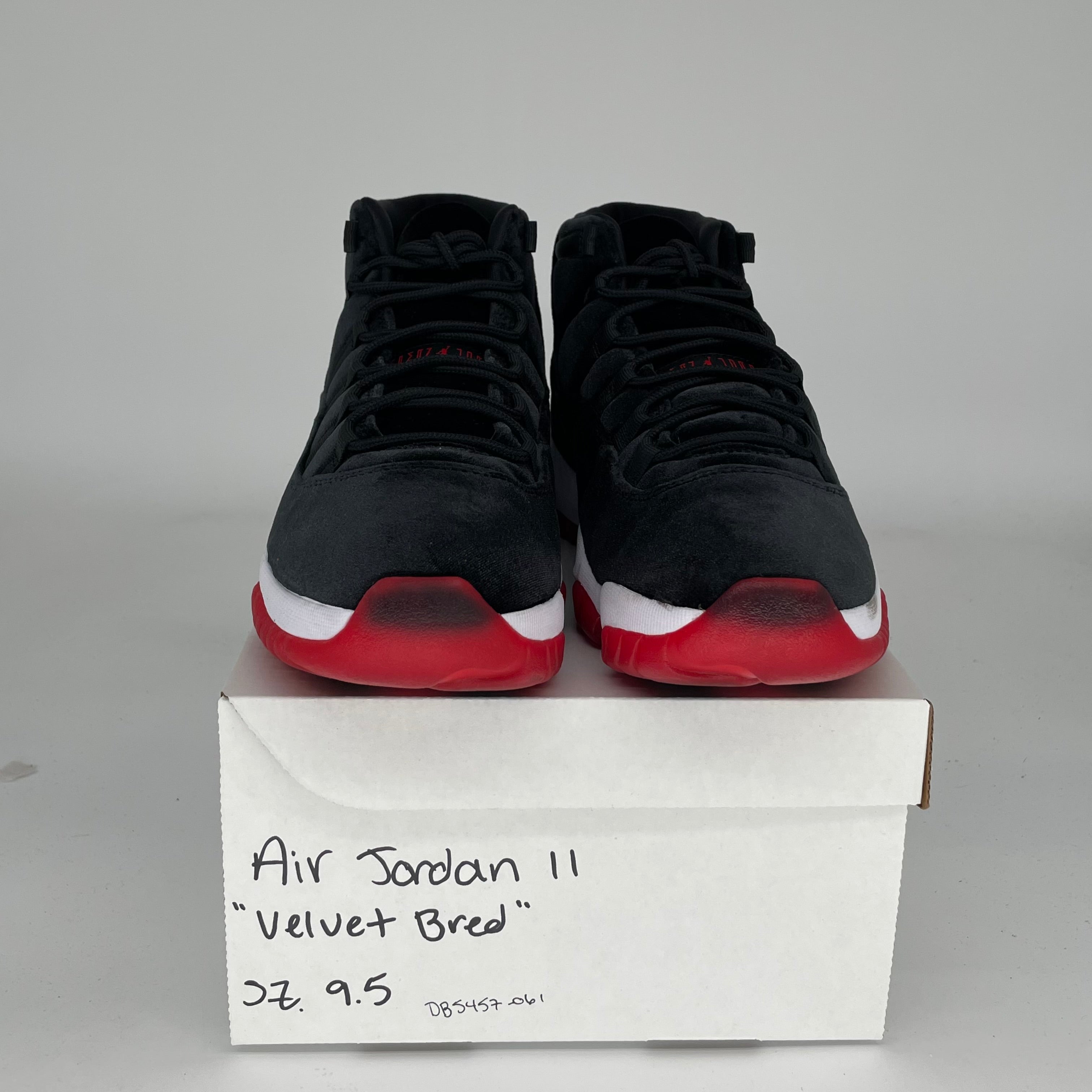 AIR JORDAN 11 Retro BRED Velvet Basketball Shoes - Men's Size 9.5/Women's 11 (DB5457-061) | Perfect for Streetwear & Court Performance