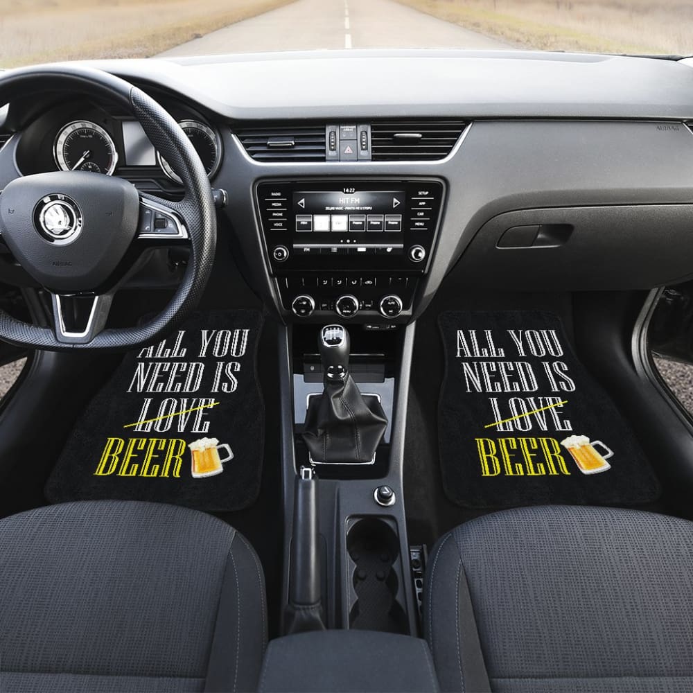 Premium Beer-Themed Car Floor Mats - Non-Slip, Custom Fit for Most Vehicles - Perfect for Beer Lovers & Tailgating Parties