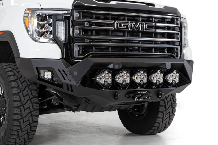 2020-2023 GMC Sierra 2500/3500 HD Bomber Front Bumper - Heavy Duty Off-Road Replacement Bumper for Truck Protection & Adventure (Model: ADD F460053500103) - Perfect for Off-Roading, Overlanding & Truck Customization