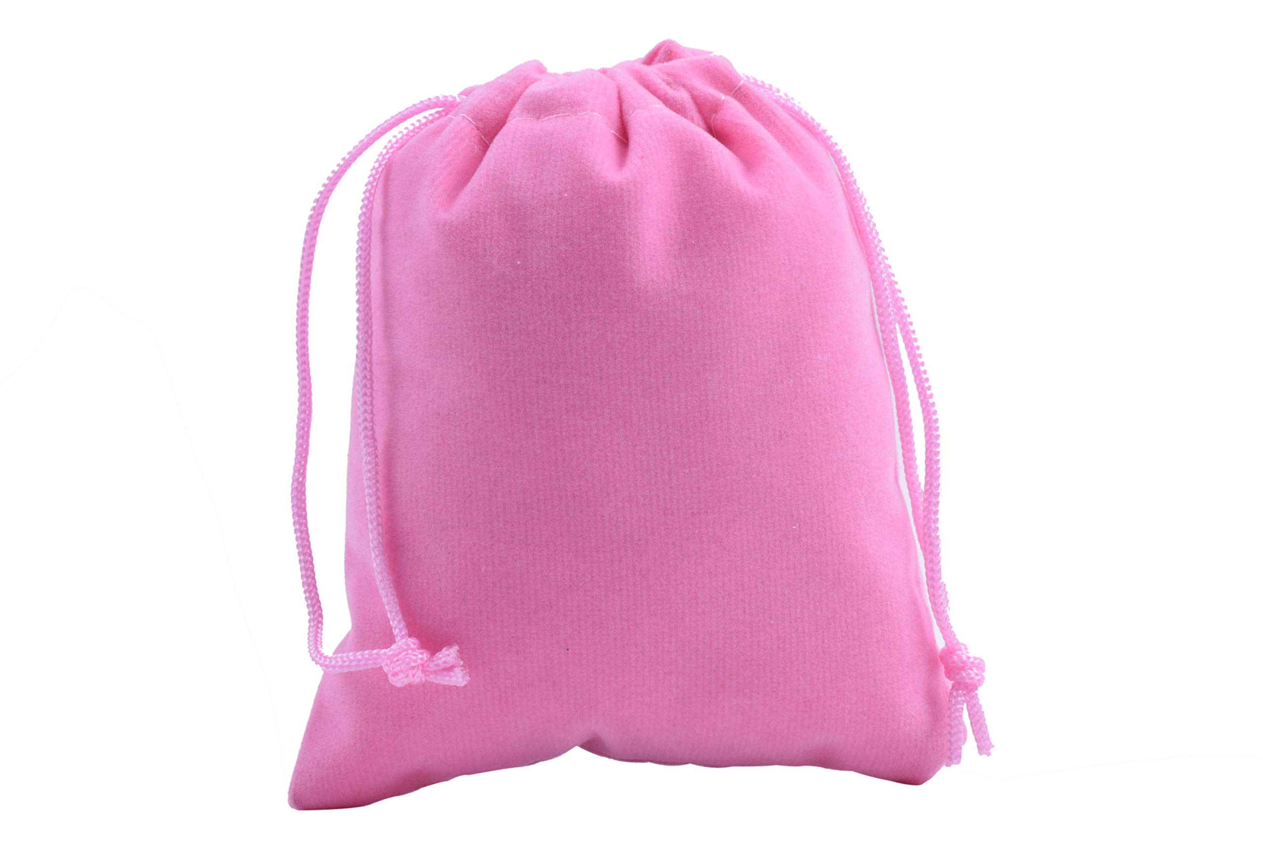 20pcs Pink Velvet Drawstring Bags for Jewelry Storage, Wedding Favors, Party Gifts & Candy - 5.2x7.2 Inch Reusable Pouches - Perfect for Bridesmaid Gifts, Baby Showers & Birthday Party Favors