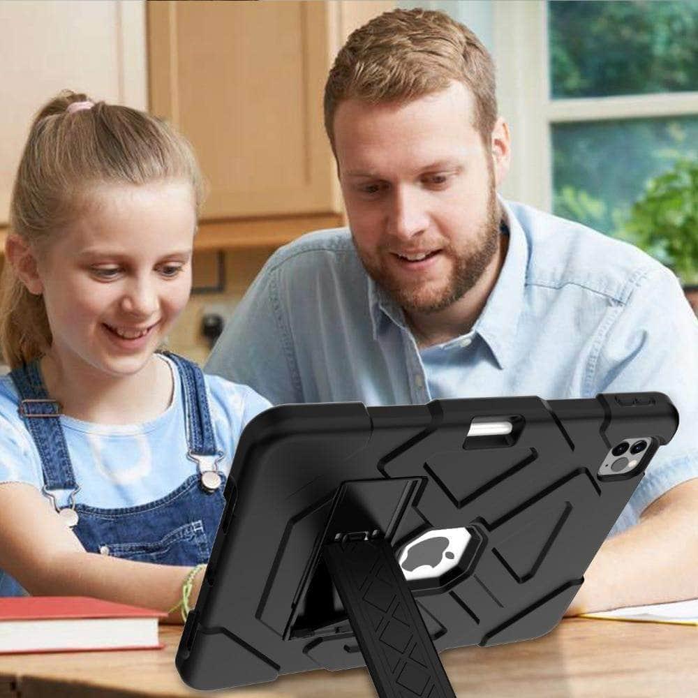 Shockproof 360 Full Body Armor Case for iPad Air 5 (2022 Model) with Adjustable Stand - Perfect for Work, Travel, and Outdoor Protection
