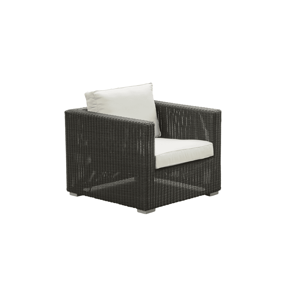 Chester Lounge Weave Coastal Outdoor Chair - Waterproof Wicker Patio Furniture for Poolside, Beach, Garden & Backyard Relaxation