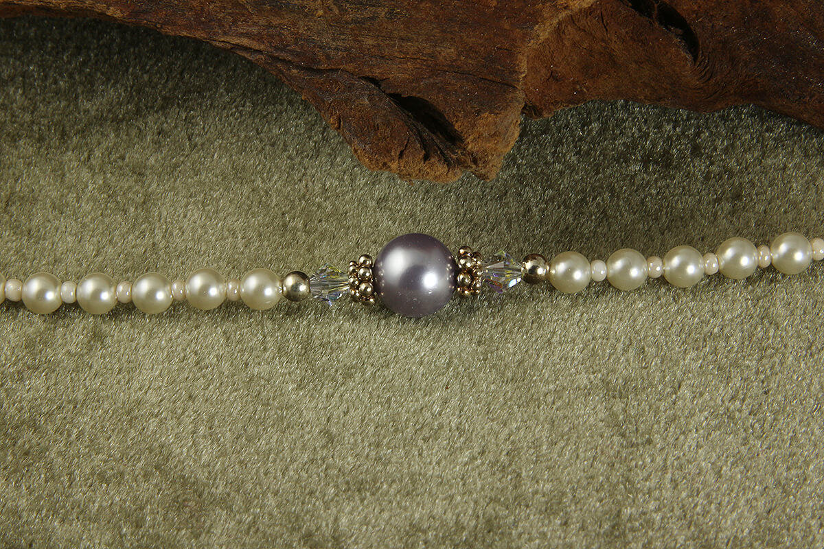 Elegant Purple Pearl Beaded Anklet for Women - Handmade Bohemian Ankle Bracelet - Perfect for Beach, Summer, and Boho Fashion Accessories