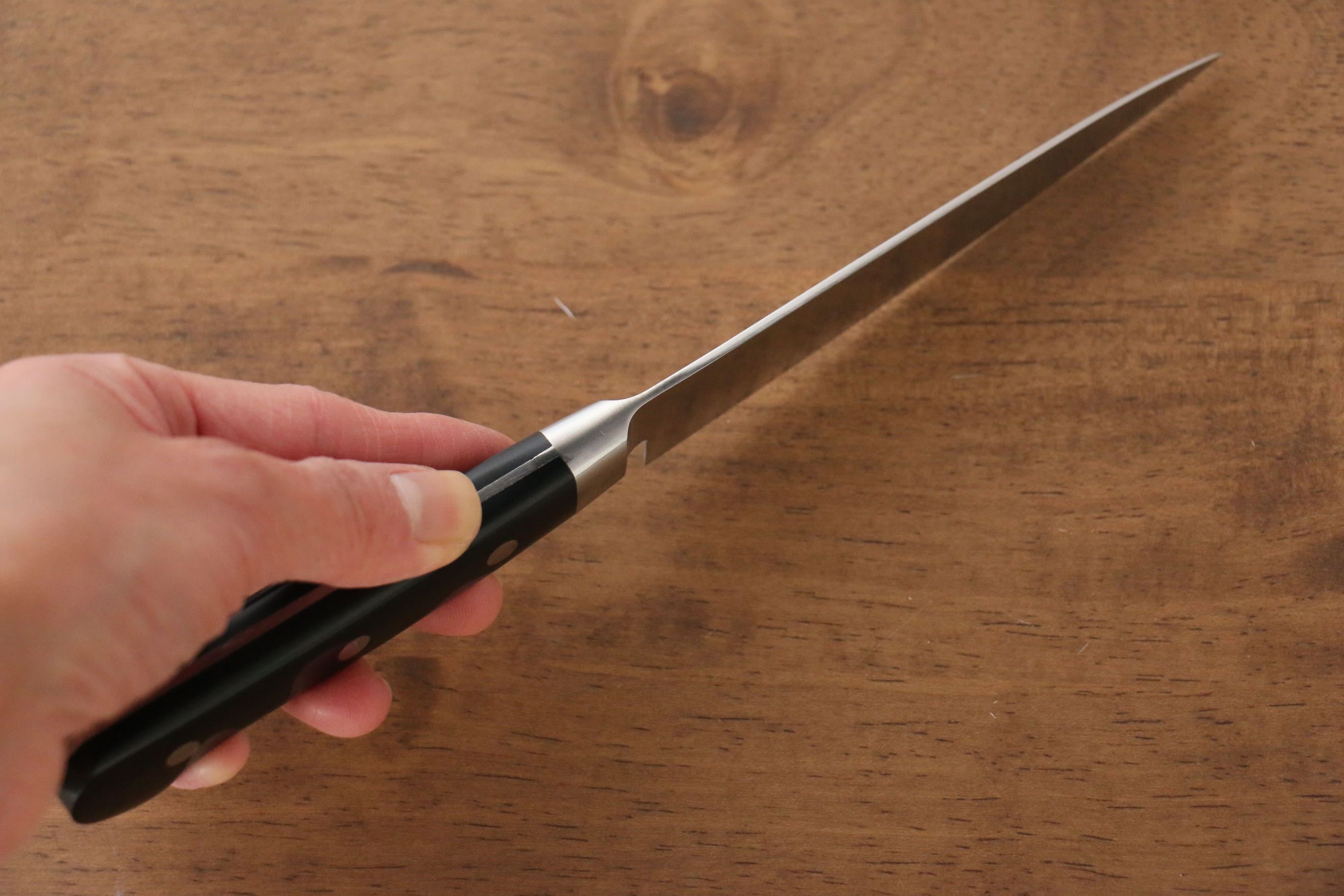 Iseya 120mm Molybdenum Petty Utility Knife with Black Micarta Handle - Perfect for Home Kitchen, Camping & Outdoor Cooking