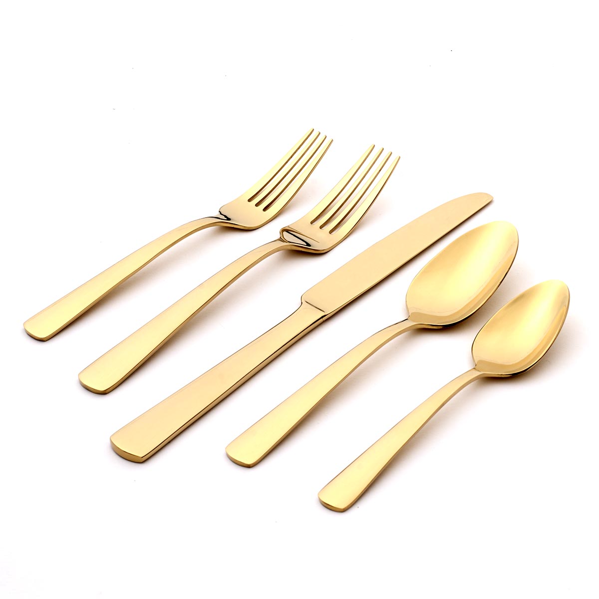 Premium Aptitude Champagne Mirror 23-Piece Flatware Set - Elegant Stainless Steel Silverware for Formal Dining, Wedding Gifts & Special Occasions