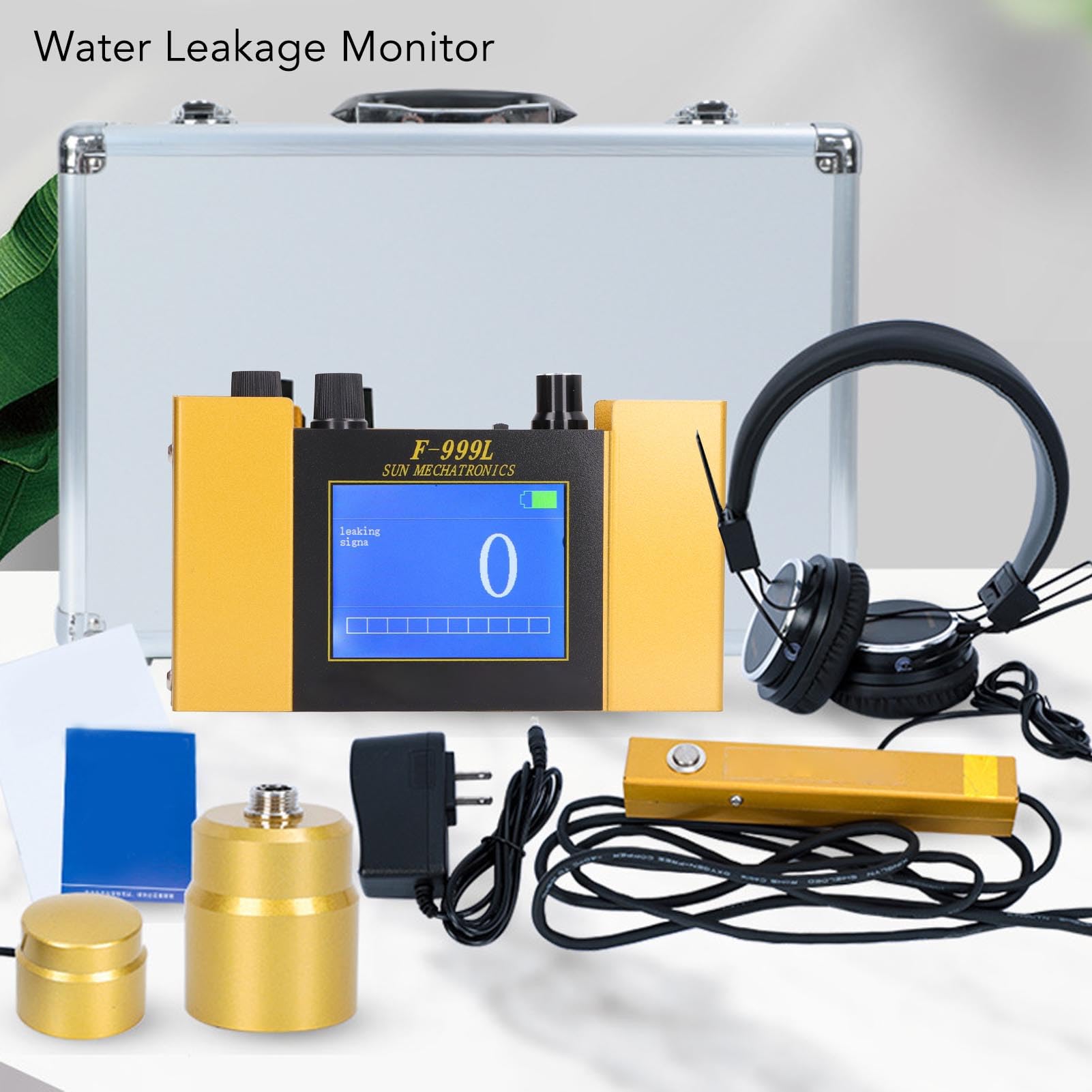 **Smart Water Leak Detector with Digital Display & Earphone - Underground Pipe Leakage Monitor for Construction, Plumbing & Home Use (US Plug) - Ideal for Basements, Bathrooms & Outdoor Pipes**