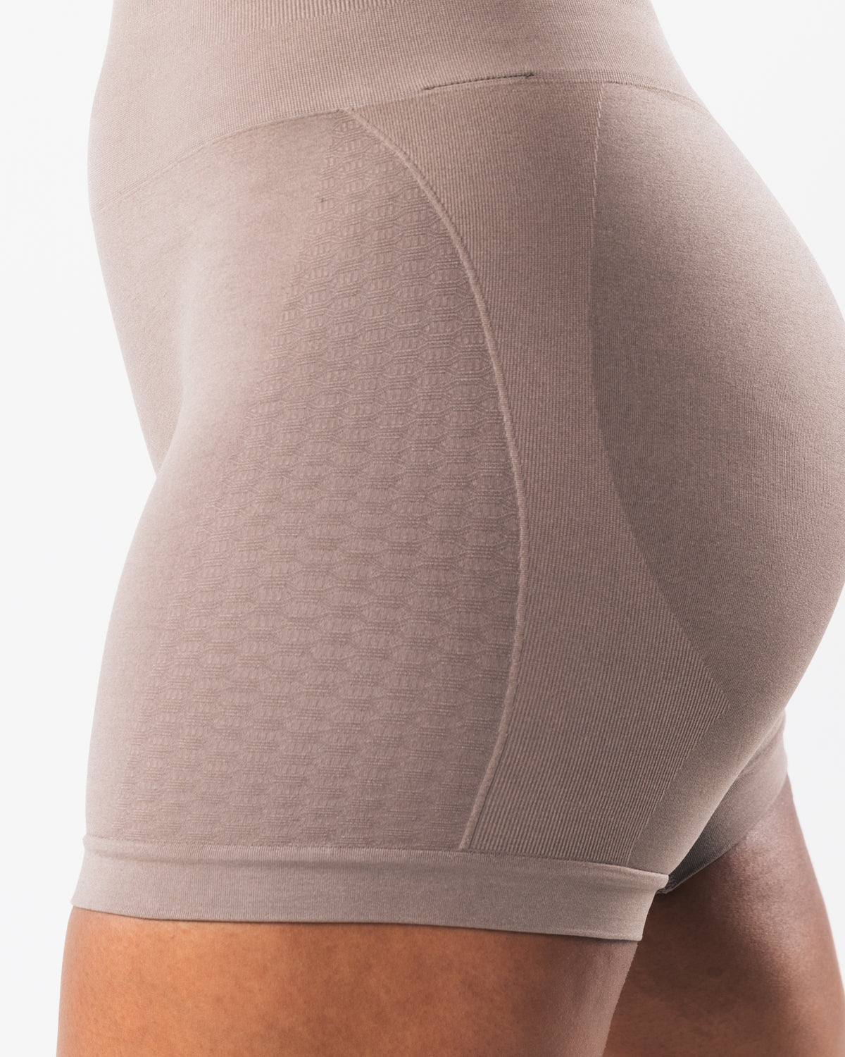 Amplify Contour Short 5 - High Waisted Workout Shorts for Women, Mocha Brown - Perfect for Yoga, Running & Gym Training