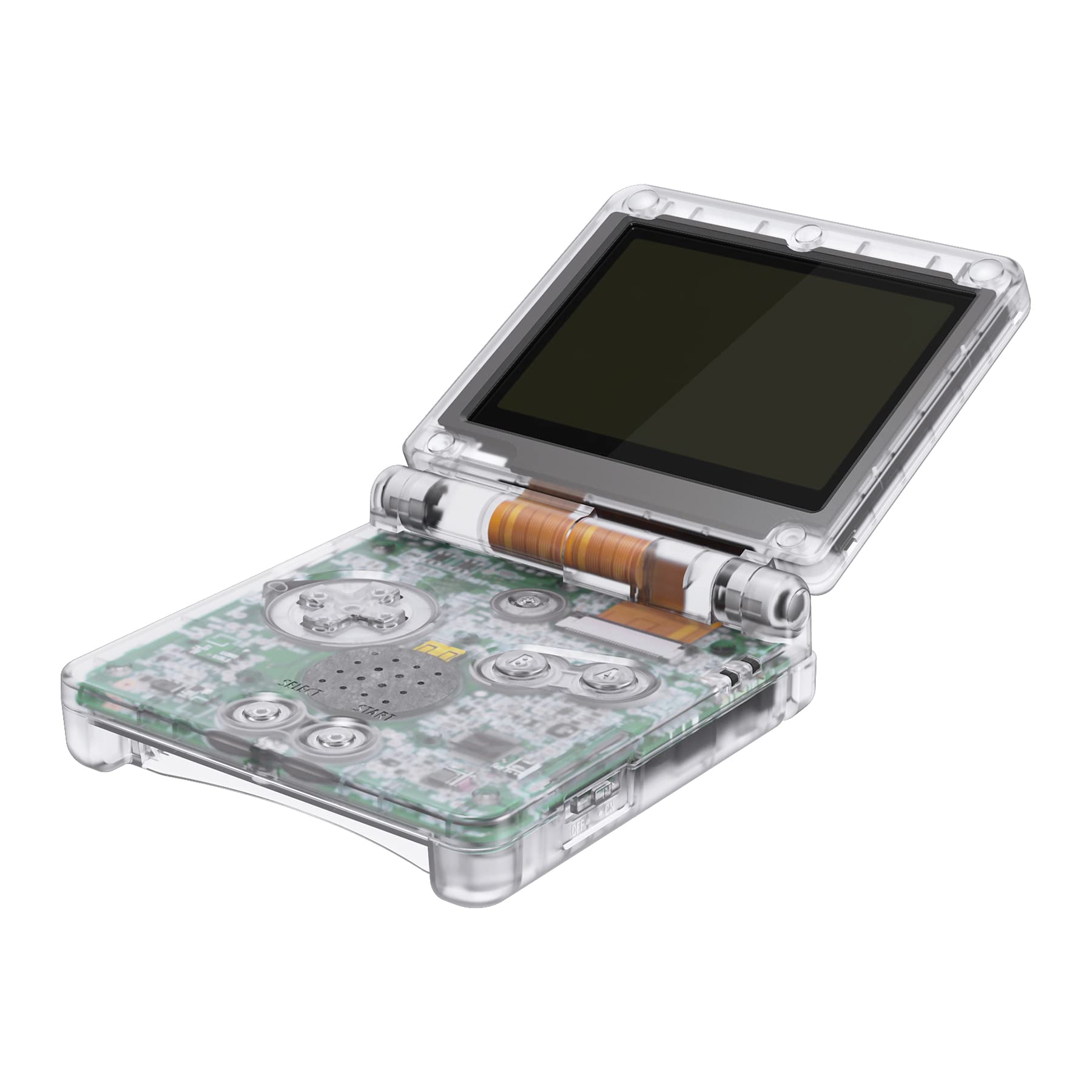 eXtremeRate Replacement Shell Case & Button Kit for Gameboy Advance SP GBA SP Console - Compatible with IPS & Standard LCD Screens (Console & IPS Screen Not Included) - Transparent Cover - Perfect for Gaming, Repair, and Customization Projects