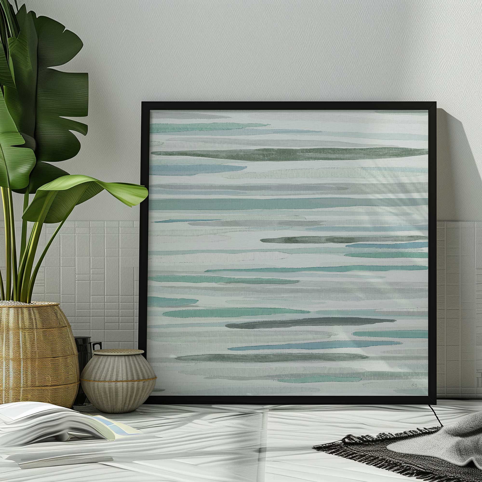 Cresting Calm v1 Print - Ocean Wave Wall Art for Home & Office Decor - Perfect for Living Room, Bedroom, or Meditation Space