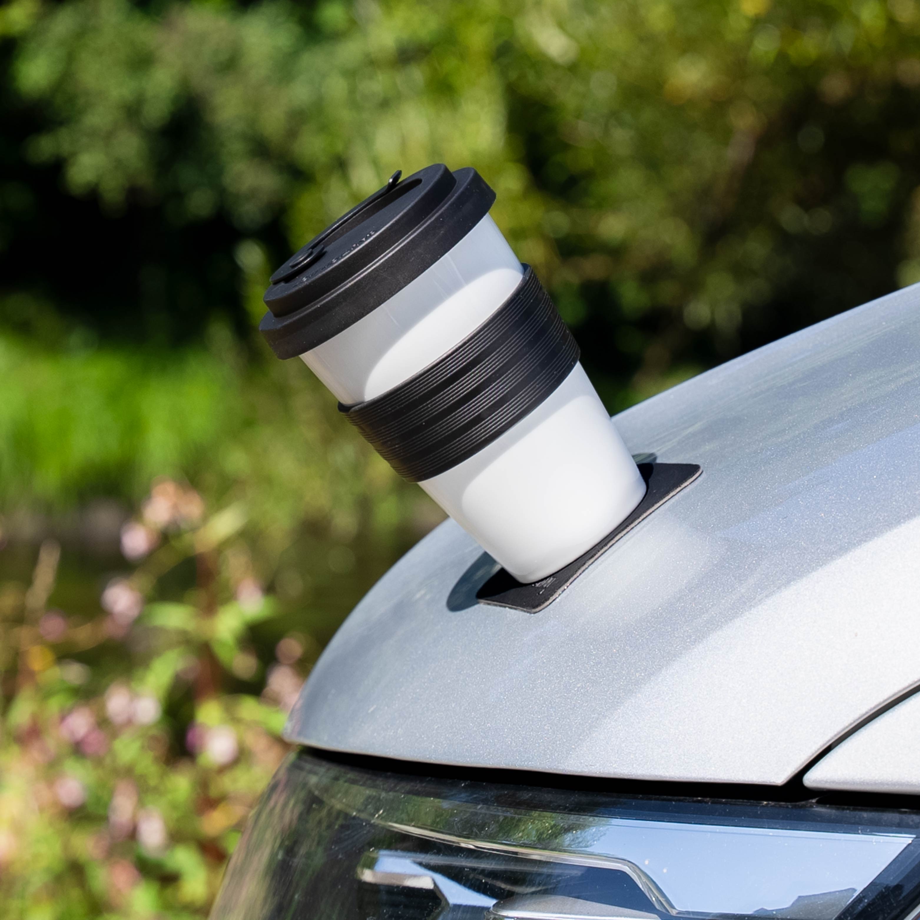 Premium Magnetic Travel Mug - Insulated Porcelain Coffee Cup with Lid - Perfect for Commuting, Office & Outdoor Adventures