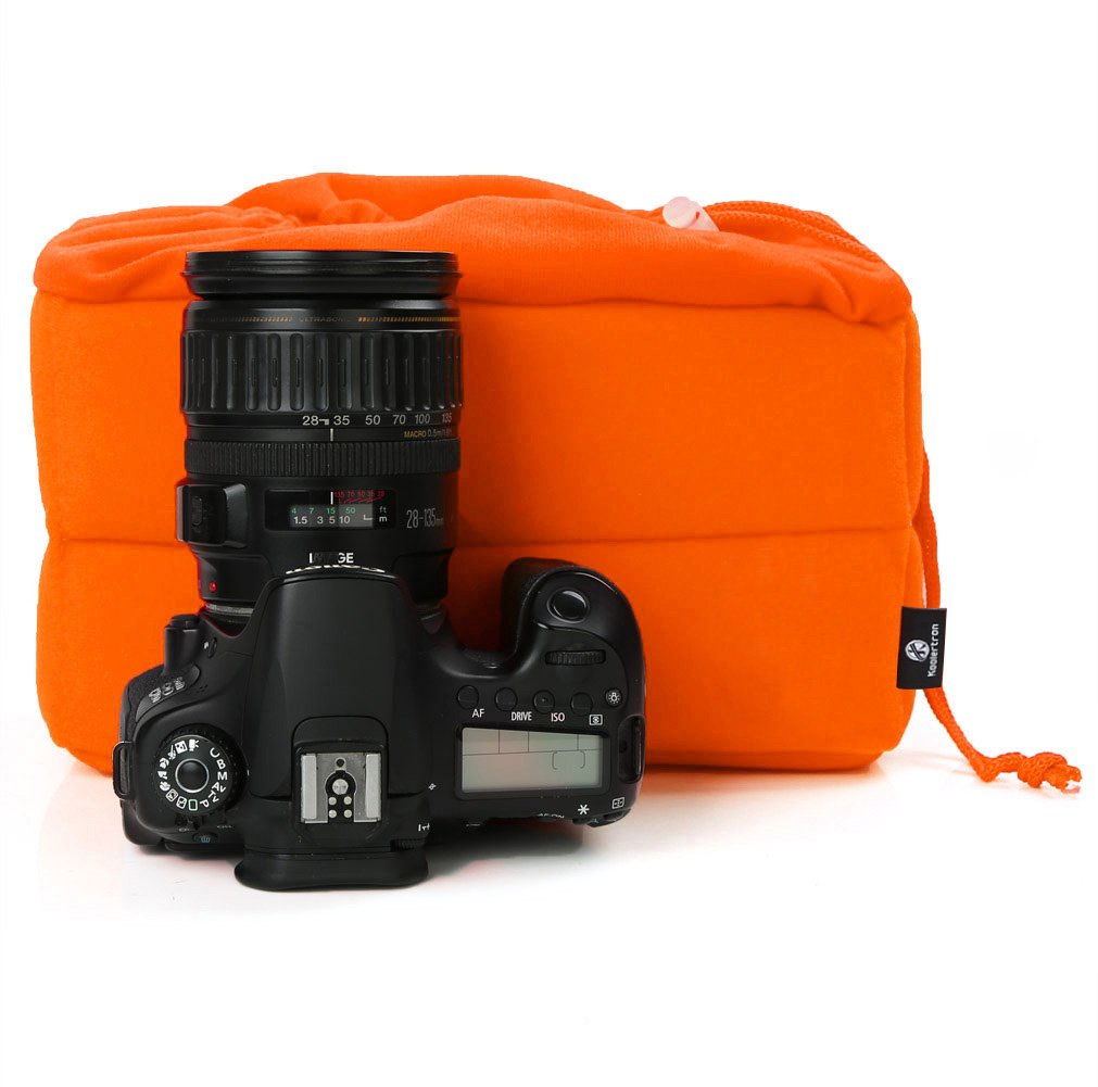 Koolertron Shockproof Padded DSLR Camera Bag Insert - Compatible with Sony Nikon DSLR Cameras & Flash Lights - Perfect for Travel, Photography & Equipment Protection